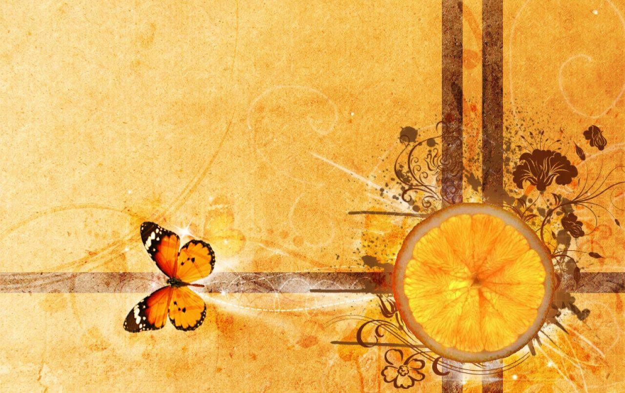 Download Aesthetic Orange Butterfly From Below Wallpaper  Wallpaperscom