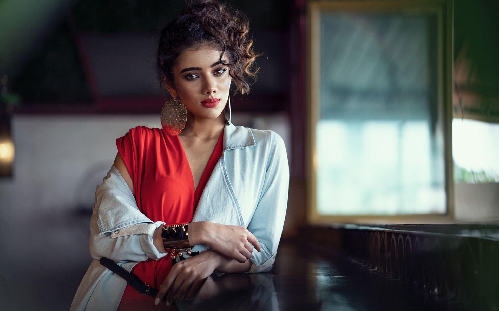 1920x1200 Download wallpaper Lepana, young indian actress, portrait