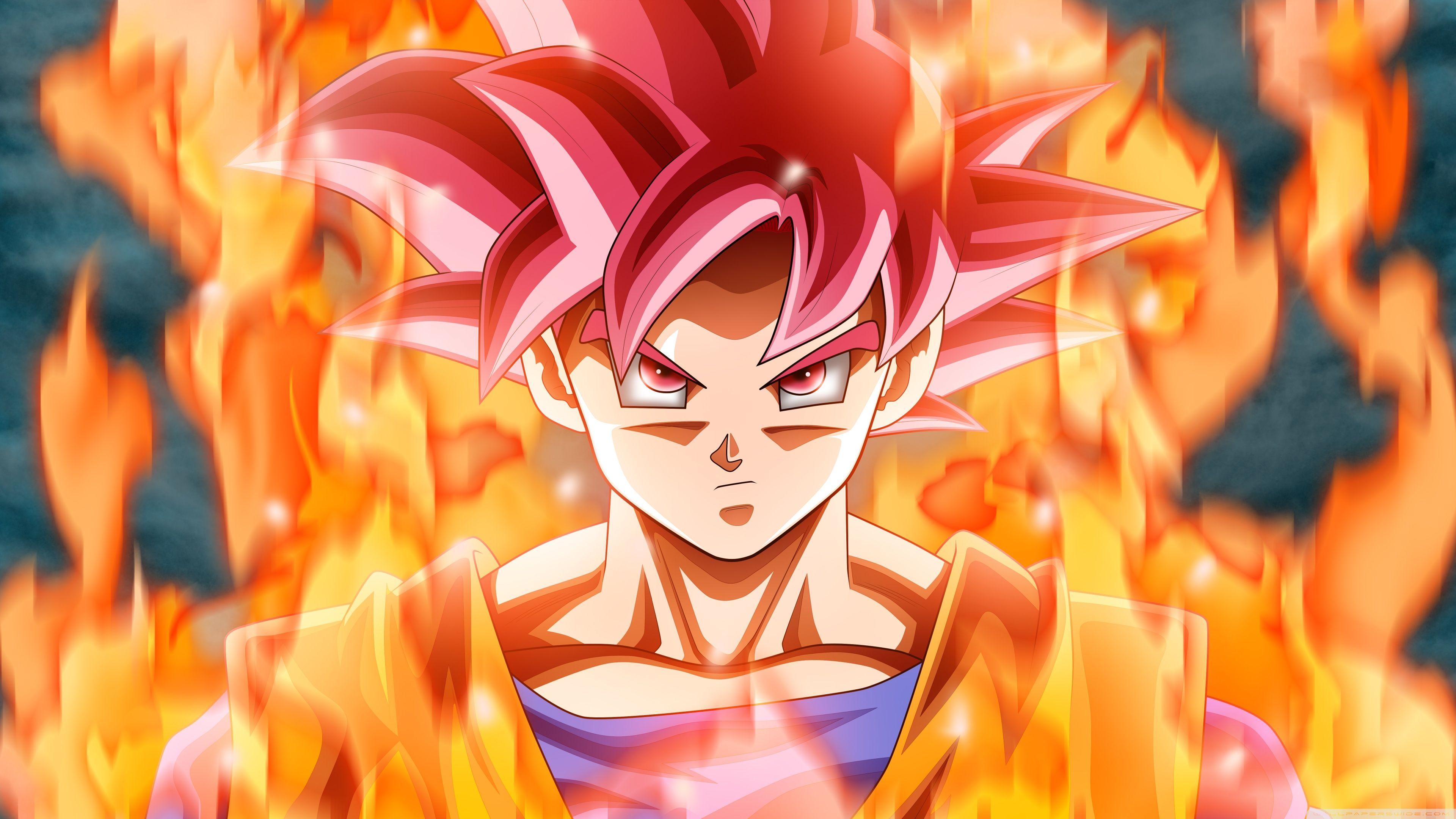 3840x2160 Goku Super Saiyan God ❤ 4K HD Desktop Wallpaper for 4K