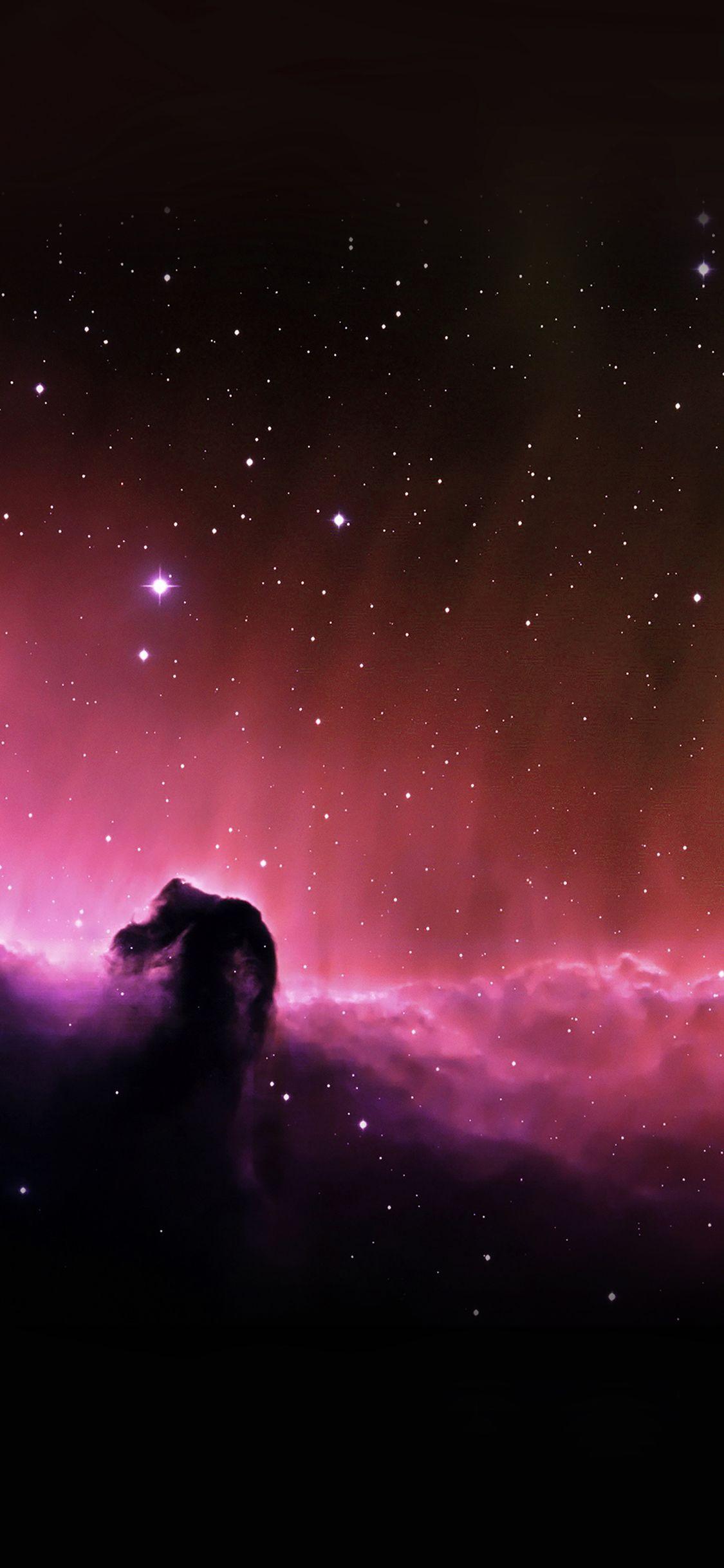 1125x2436 horse head nebula sky space stars