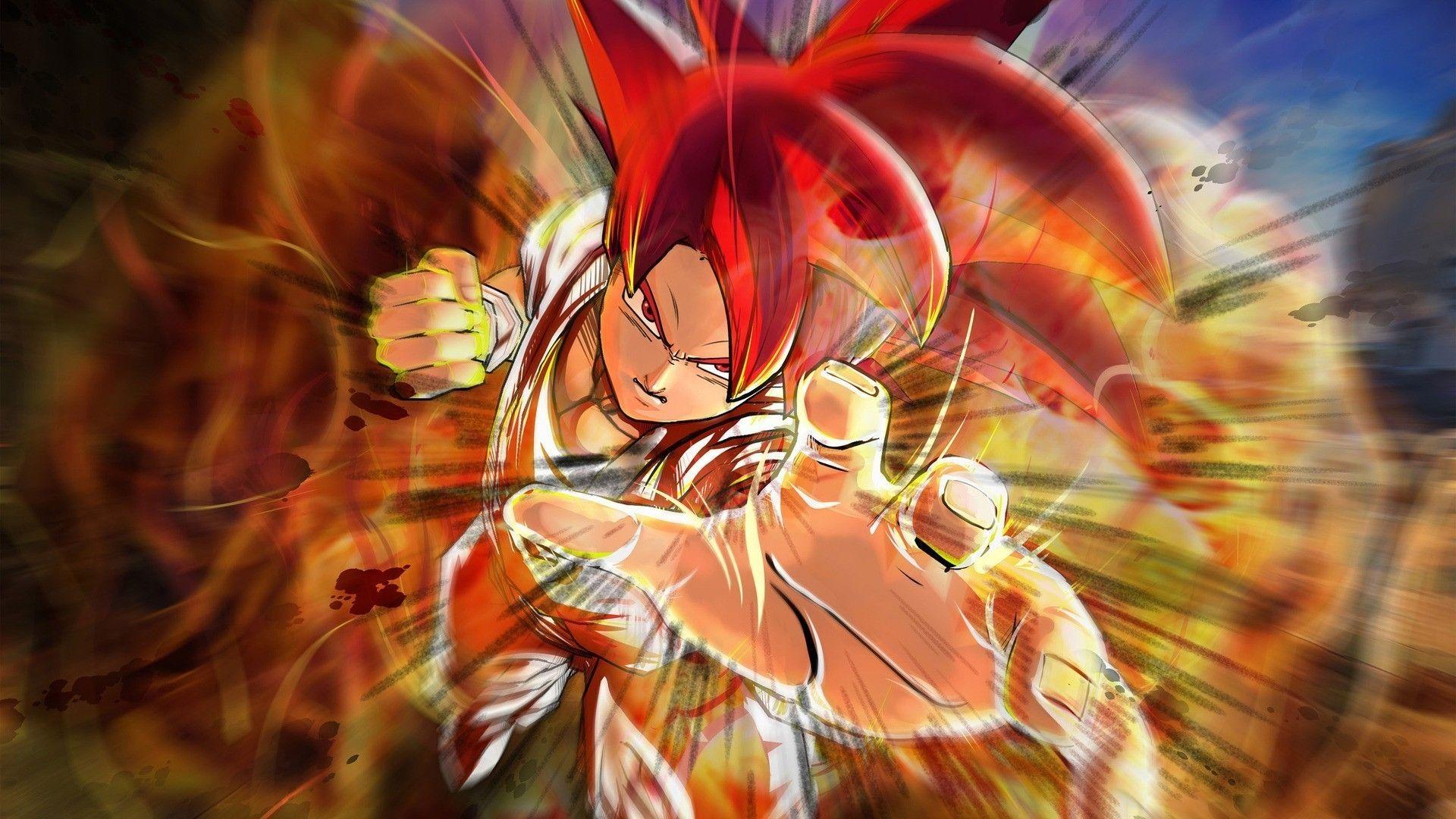 1920x1080 HD Goku Super Saiyan God Background Cute Wallpaper