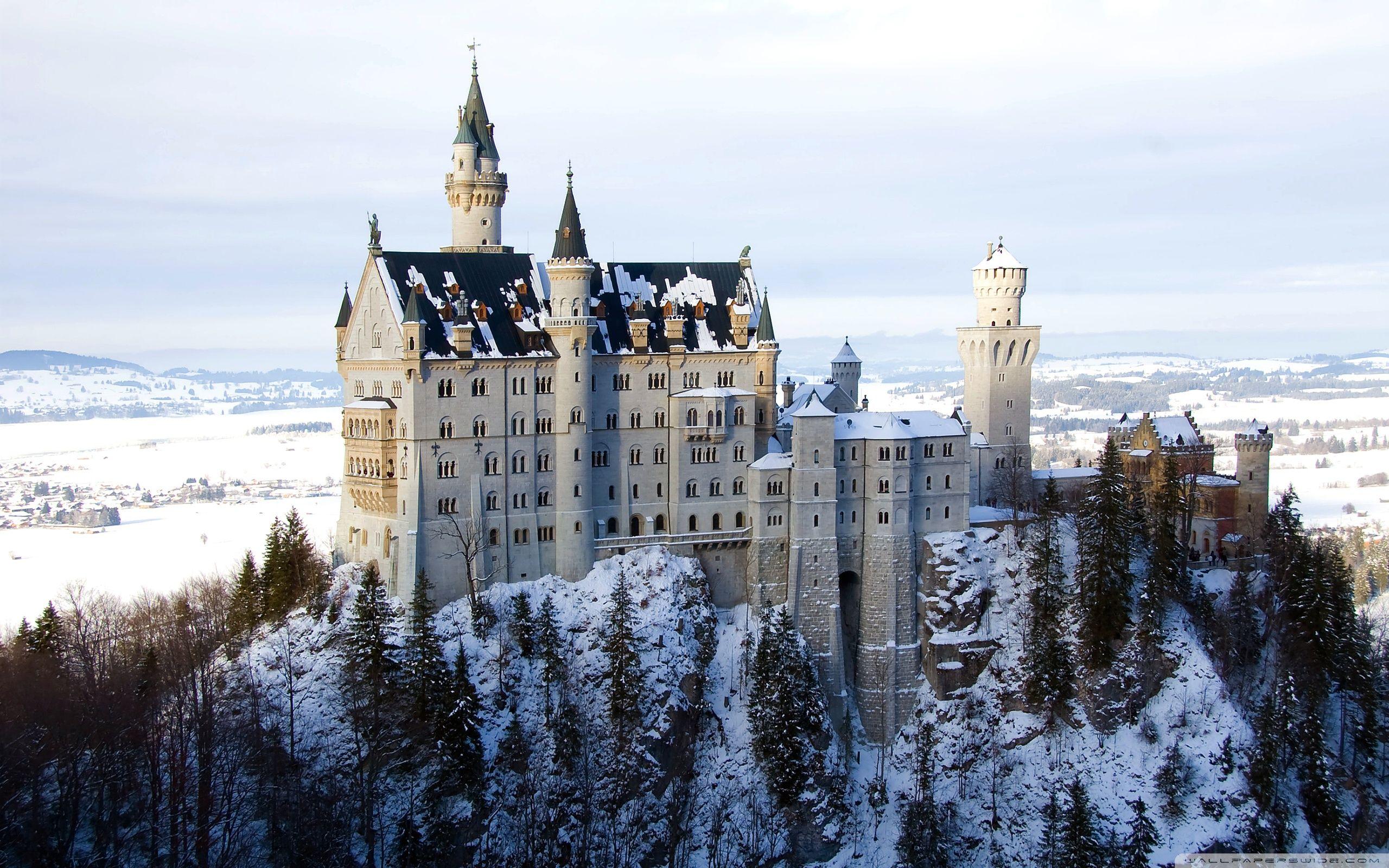 2560x1600 Lâu đài Neuschwanstein ở Đức, Mùa đông ❤ Hình nền máy tính để bàn HD 4K