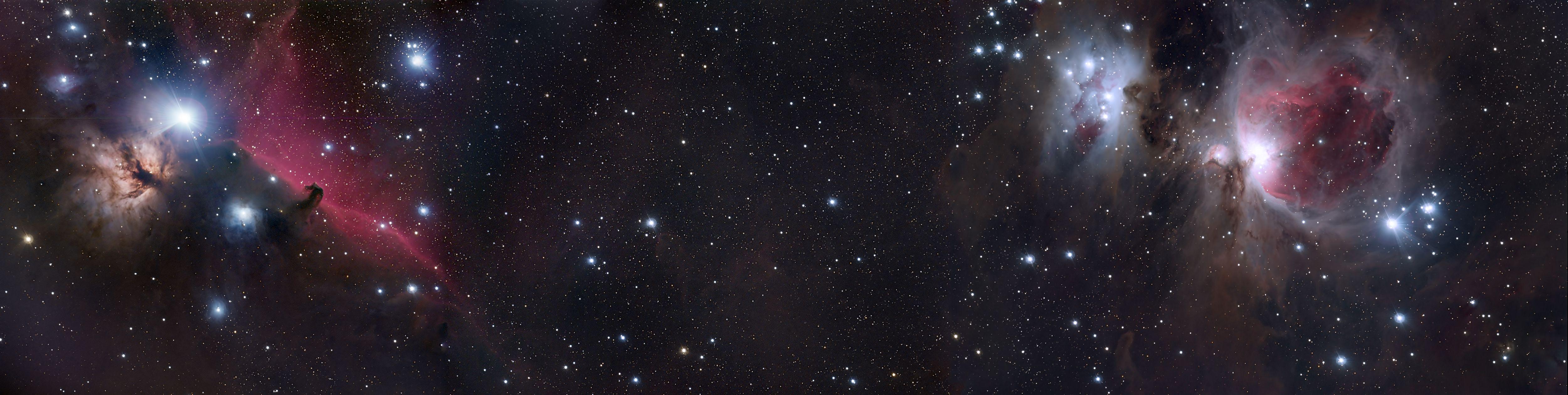 5000x1261 Space, Stars, Horsehead Nebula, Nebula, Orion Nebula