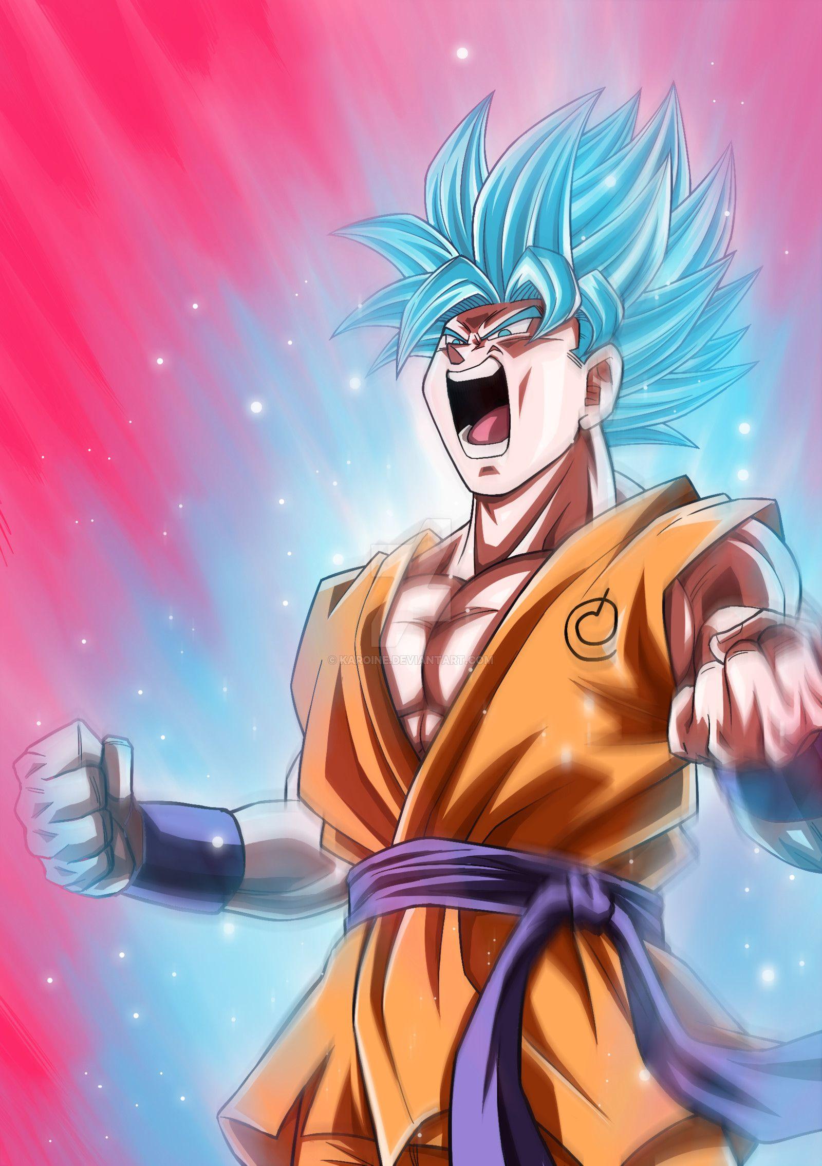 1600x2270 Goku Blue Wallpaper