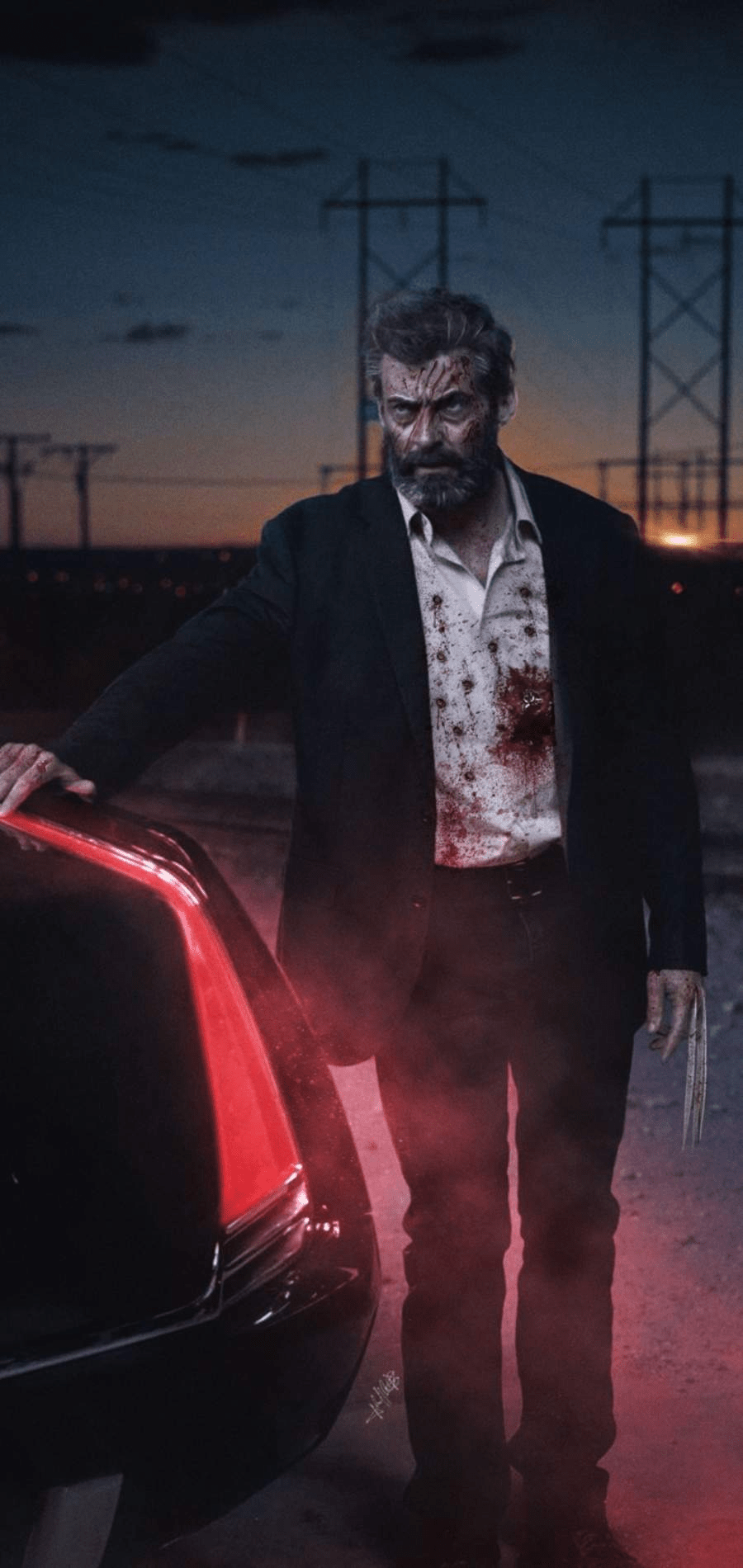 900x1900 Logan Wolverine iPhone Wallpaper