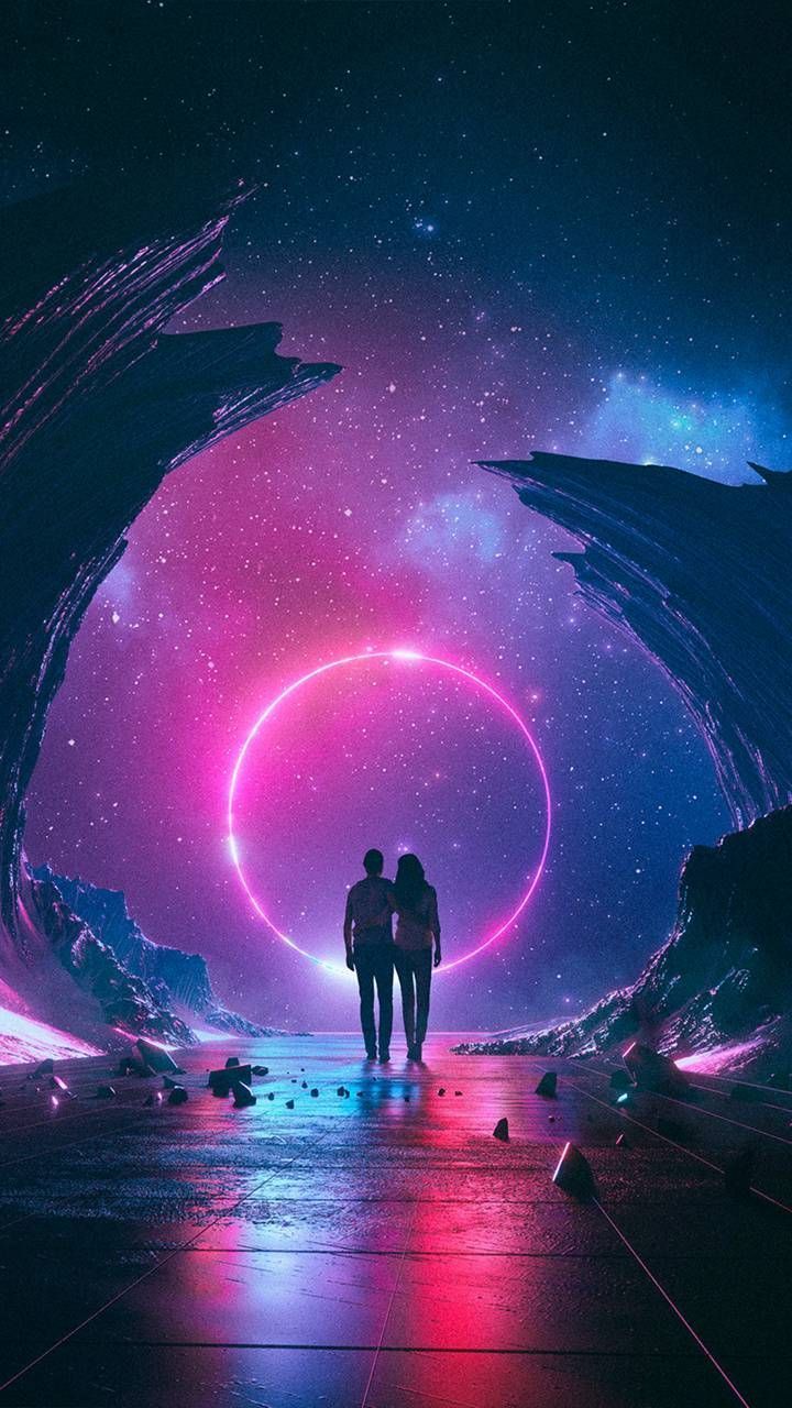 720x1280 Space Valentine day wallpaper