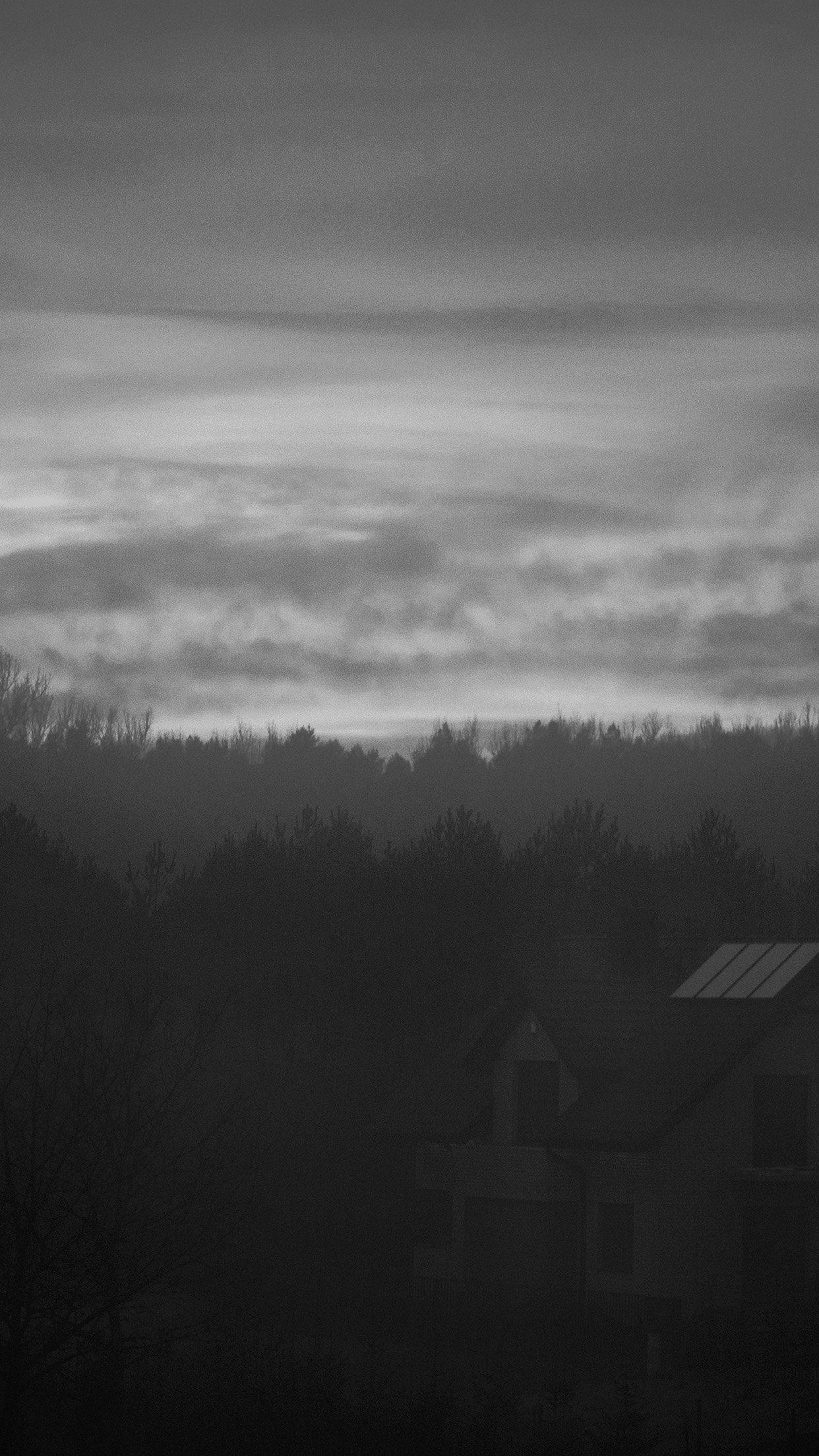 1242x2208 Dark Bw Night Sunset City Town Sky Android wallpaper