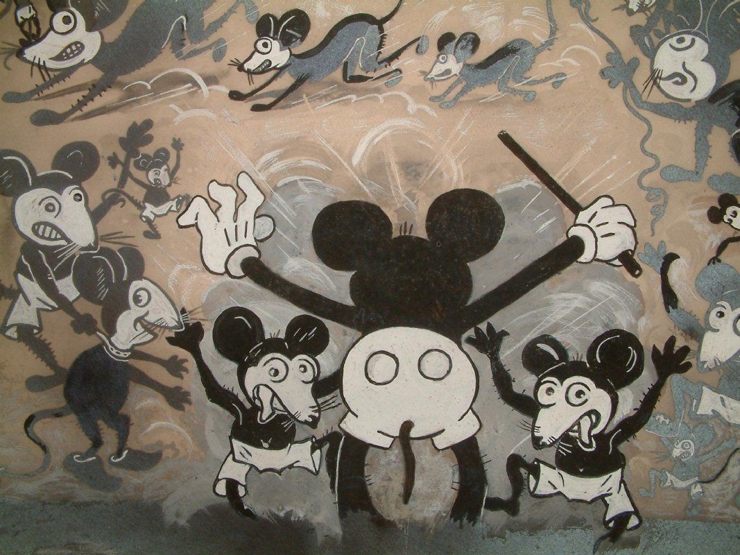 1067x800 Satiristic Mickey in the style
