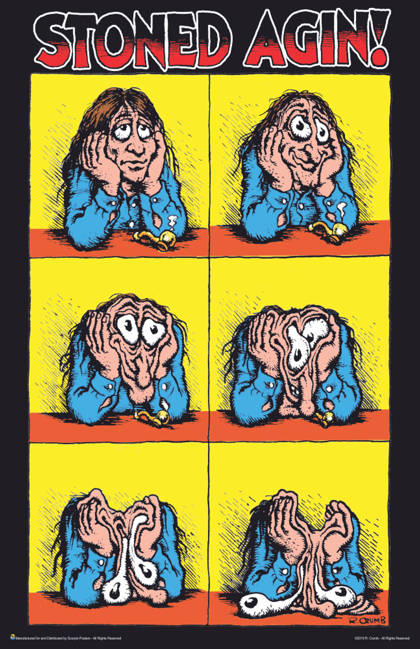 828x1280 Stoned Agin! by R. Crumb Mini Poster