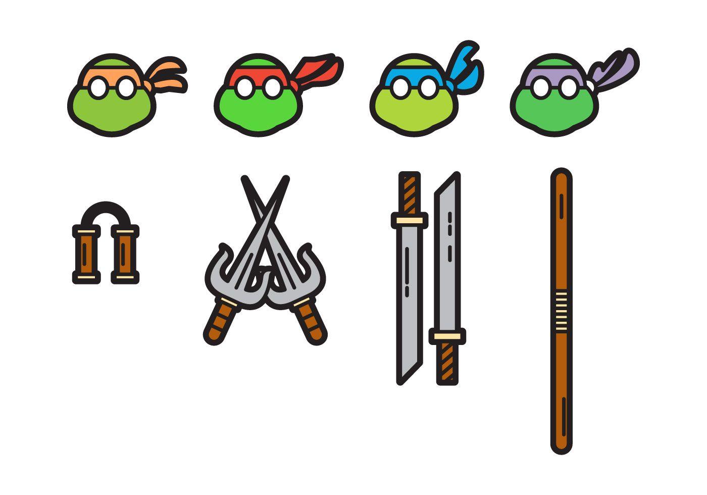 1400x980 TMNT Characters Free Vector Free Vector Art, Stock