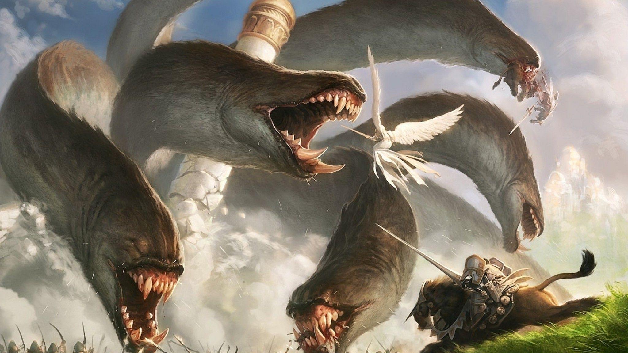 2048x1152 digital Art, Fantasy Art, Creature, Magic: The Gathering