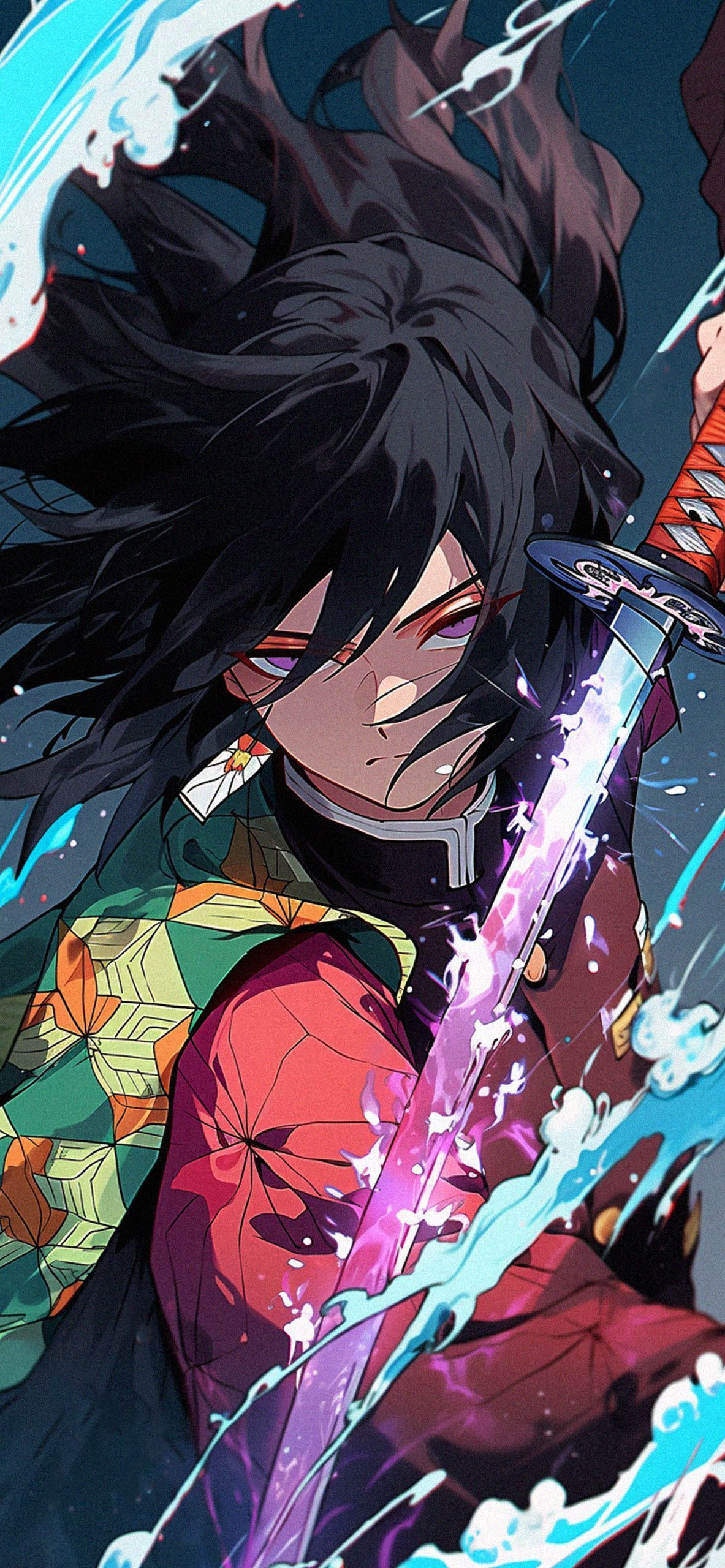 1183x2560 Demon Slayer Giyu Tomioka with Katana