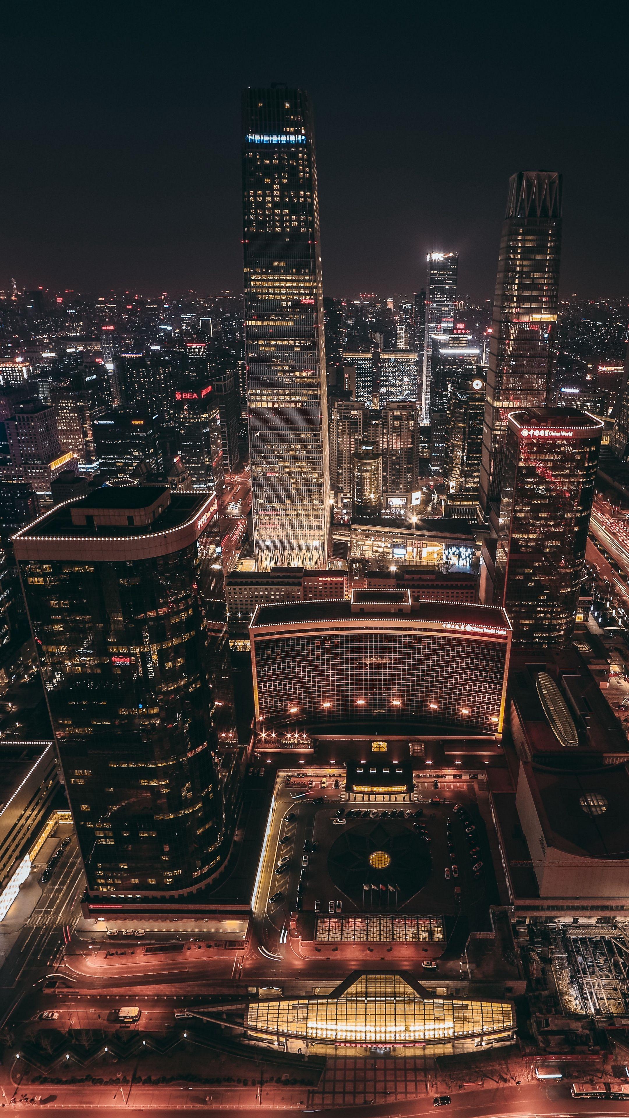 2160x3840 Places #beijing, #skyscrapers, #night #city #wallpaper HD 4k background for android :). City wallpaper, Beijing city, Night city