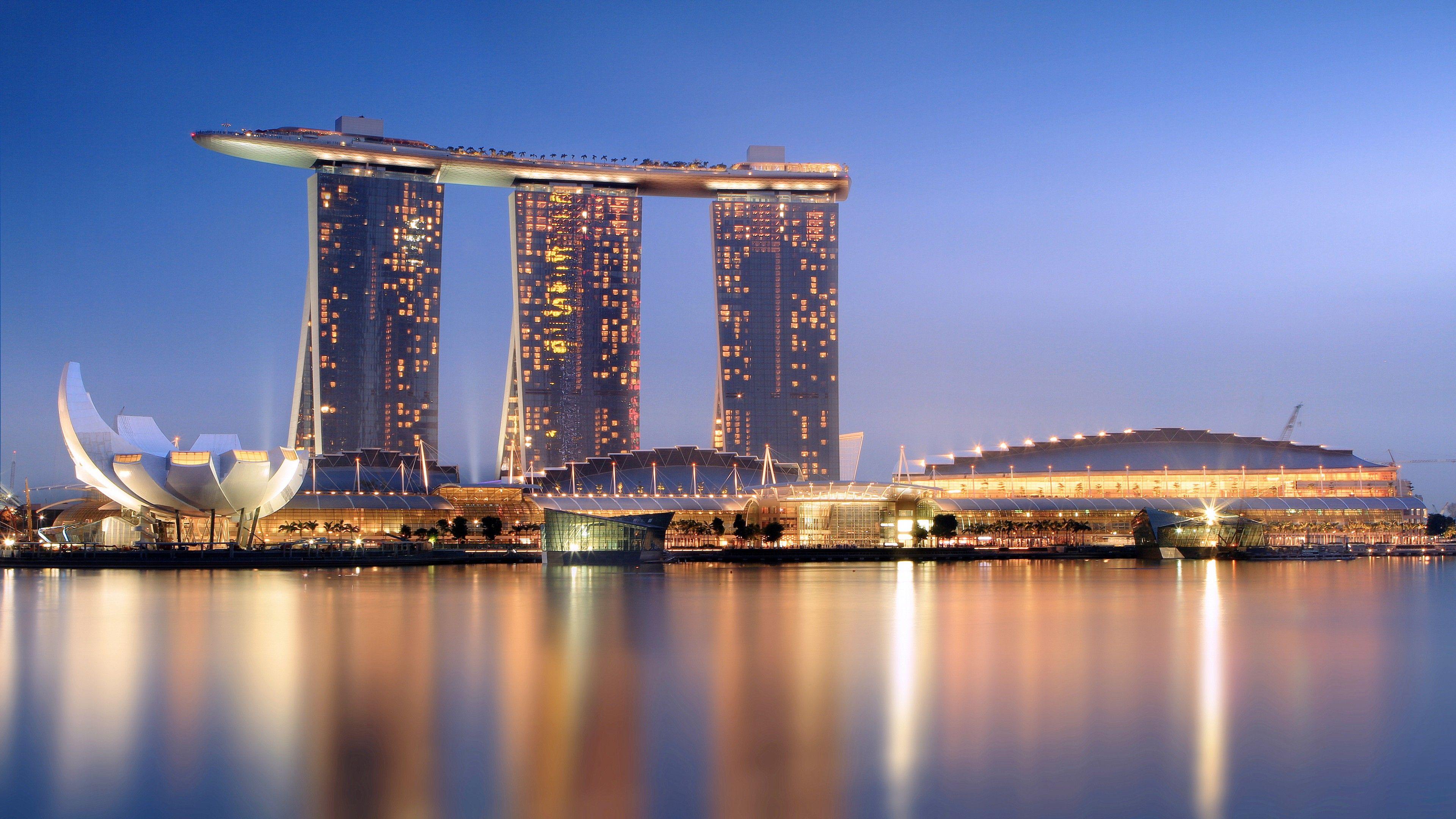 3840x2160 Wallpaper Marina Bay Sands, hotel, travel, booking, pool
