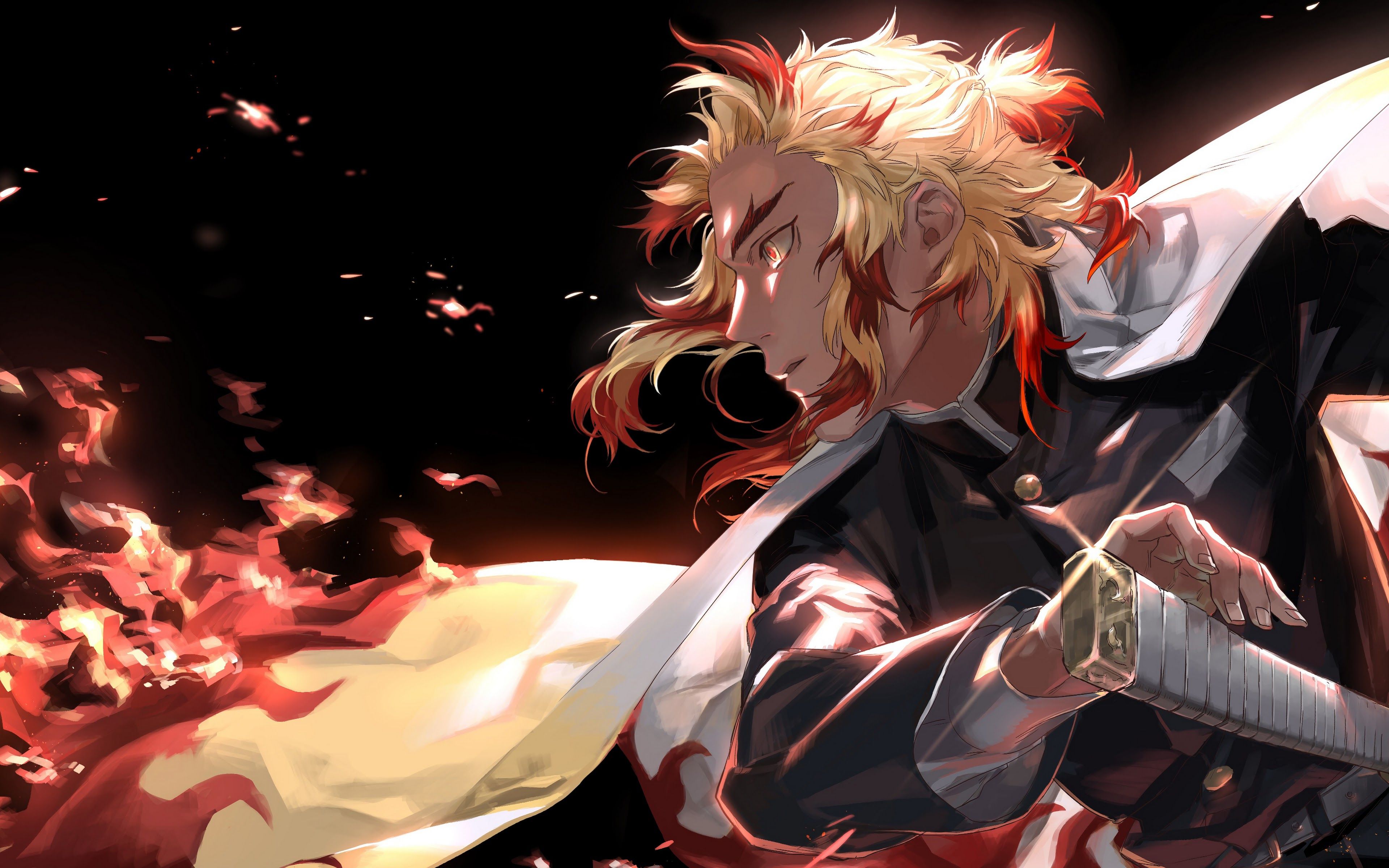 3840x2400 Kyoujurou Rengoku Kimetsu No Yaiba 4K