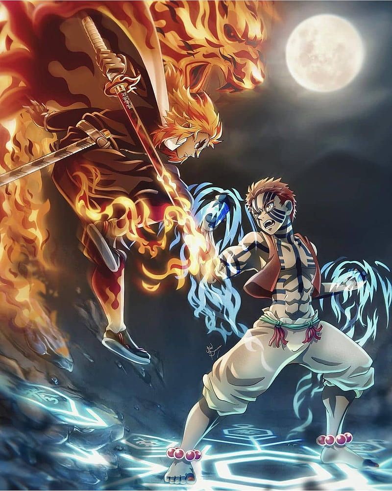 800x1001 Rengoku, demonslayer, anime, HD phone