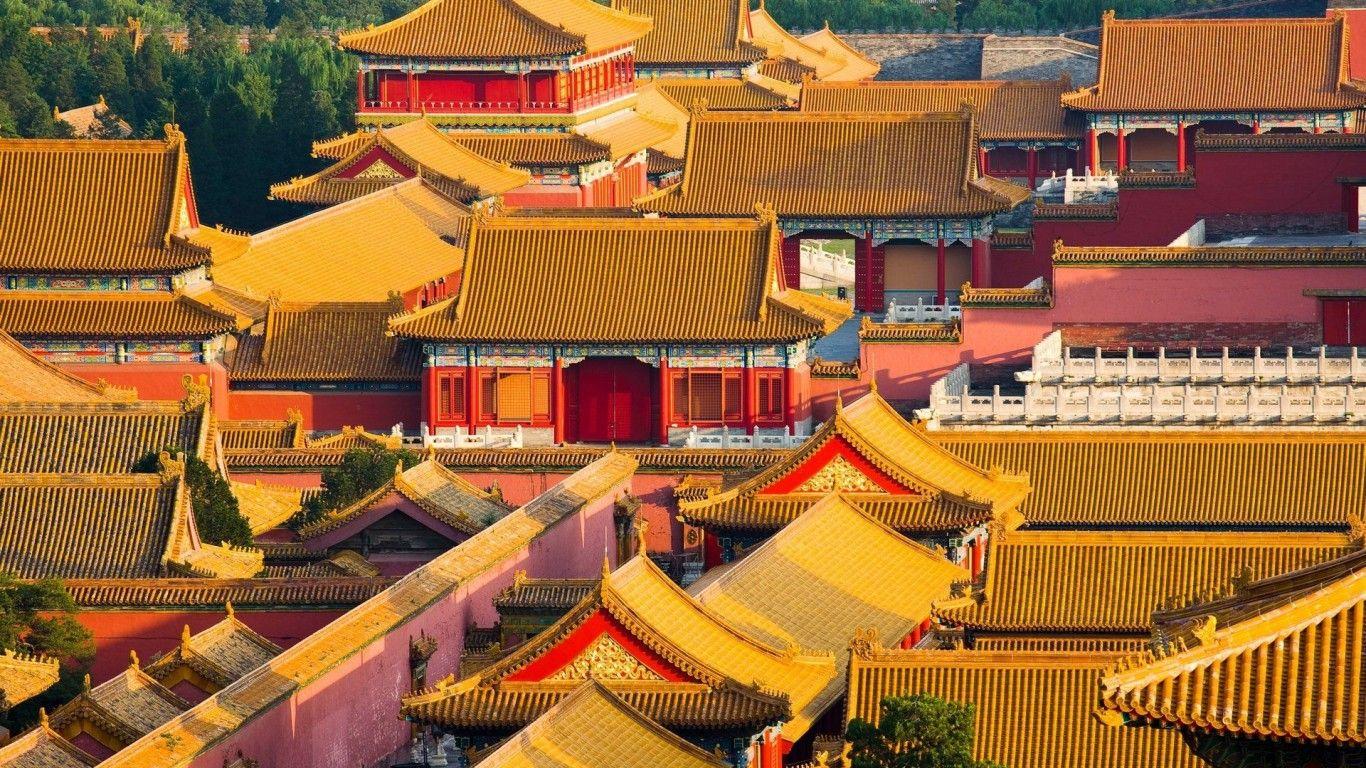 1366x768 Forbidden City Buildings Wallpaper