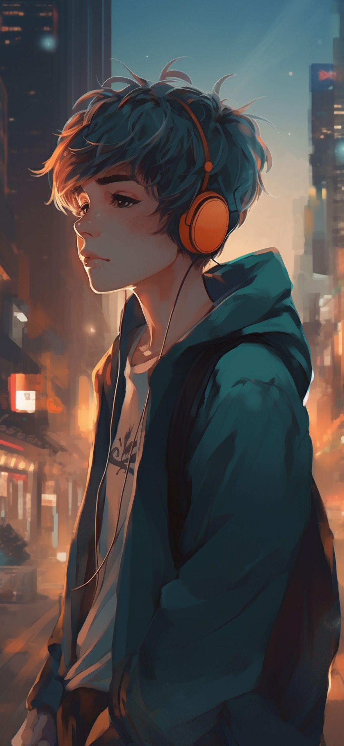 1183x2560 Cute Anime Boy Art Wallpaper