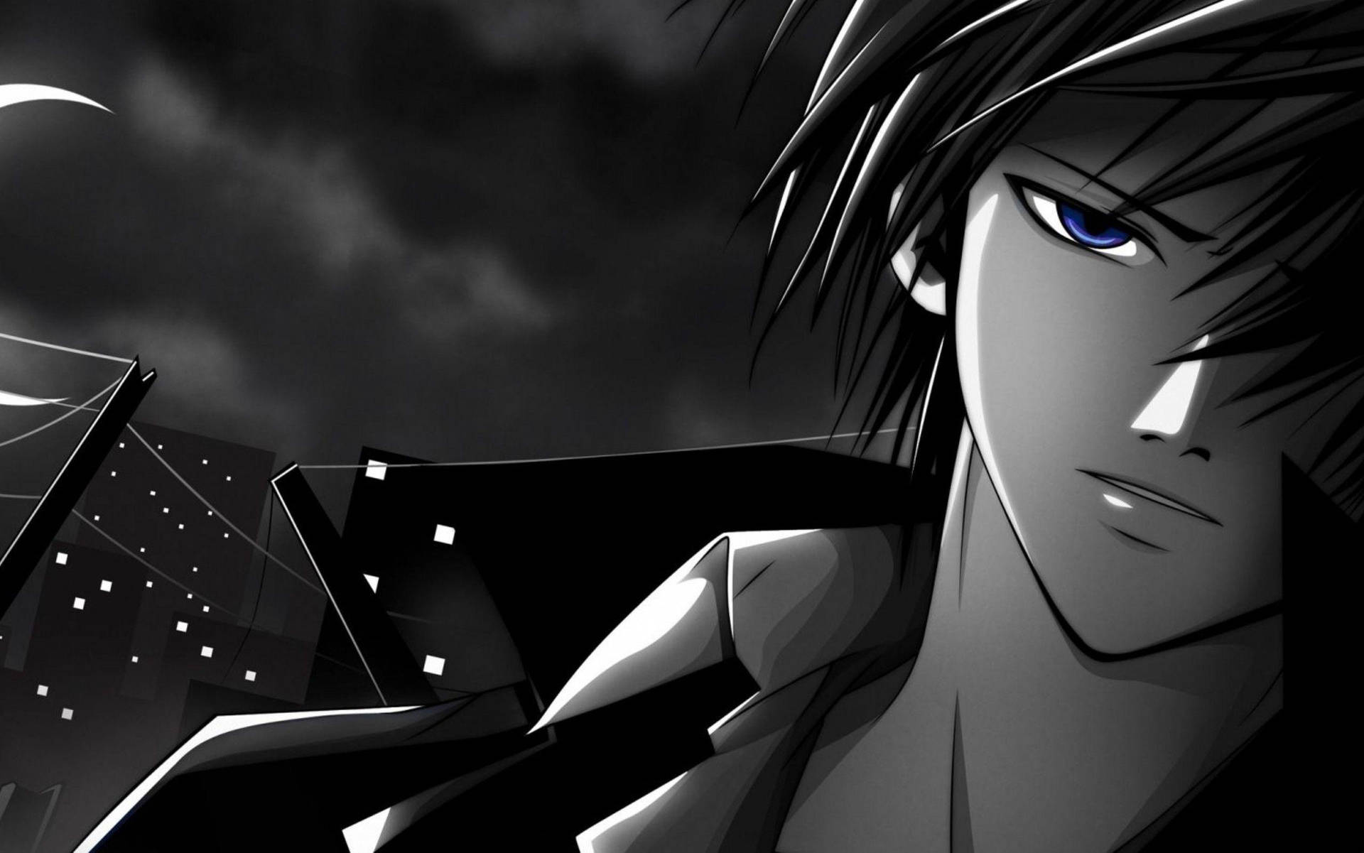 1920x1201 Download free Grayscale Brooding Anime