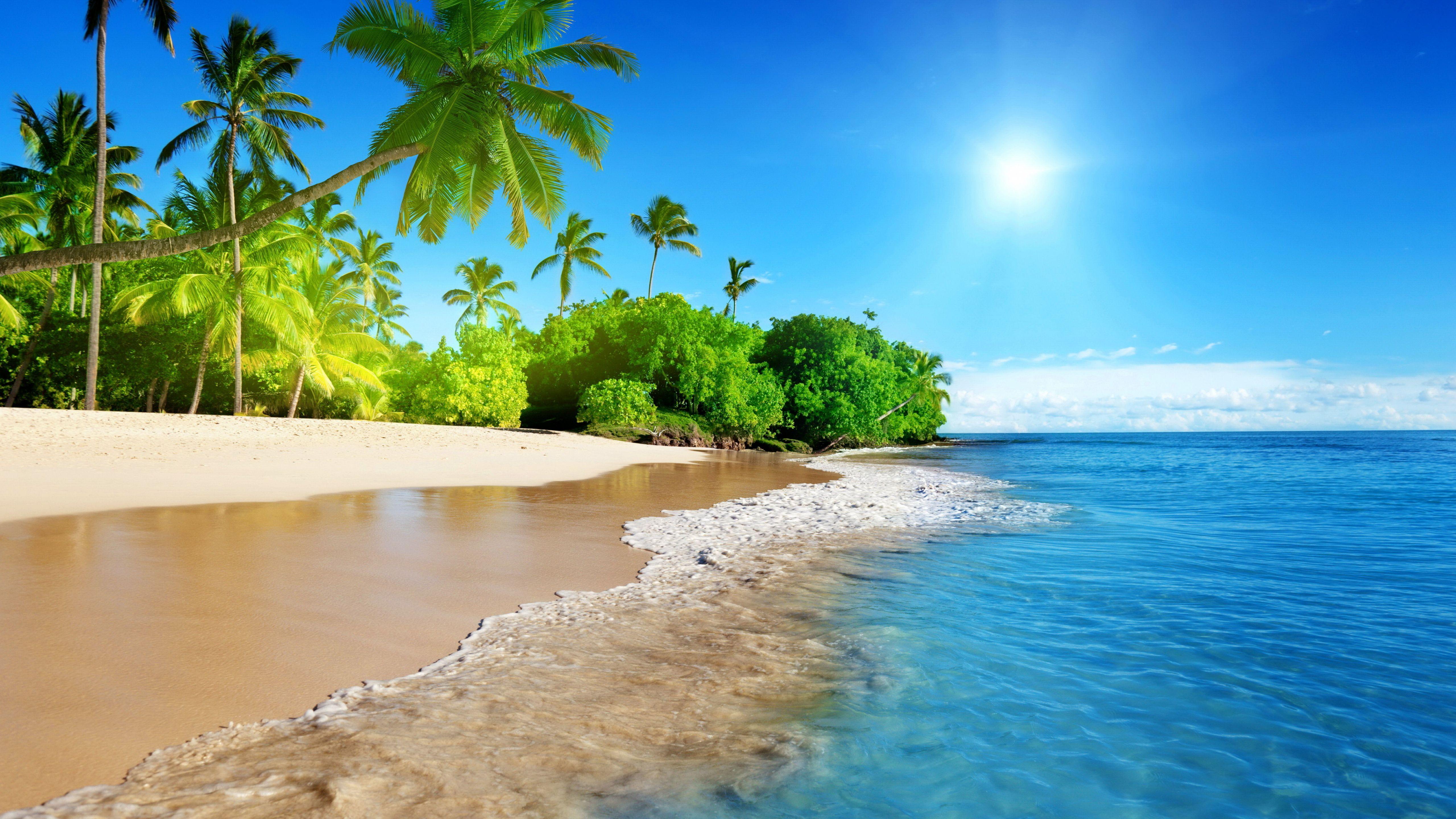5120x2880 Download 5120x2880 wallpaper tropical beach, sea, calm