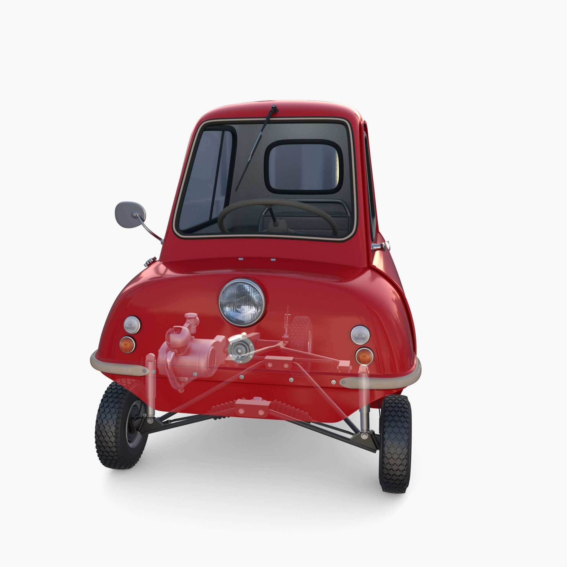 1920x1920 Peel P50 Red with Interior and Chassis