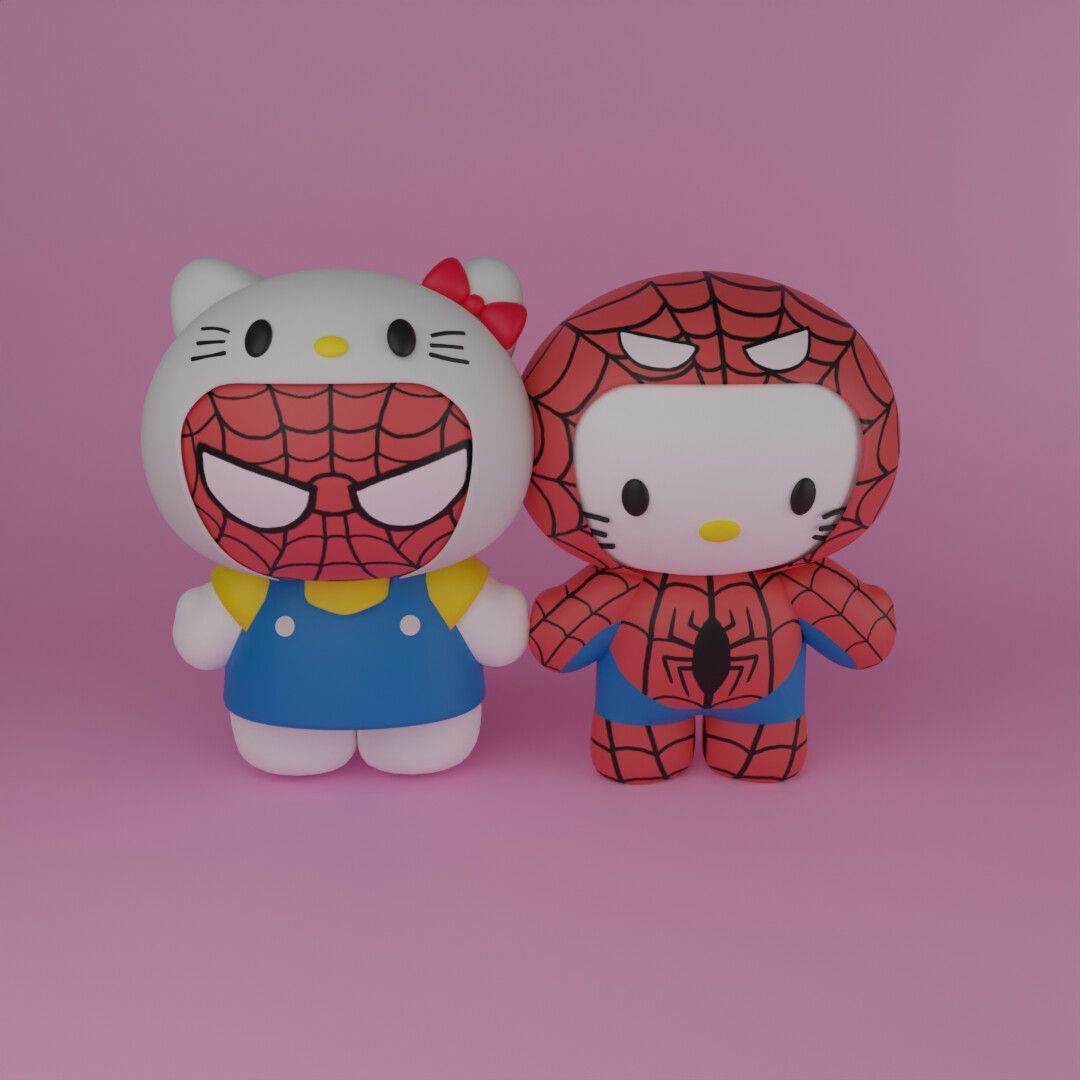 1080x1080 Hello Kitty + Spiderman