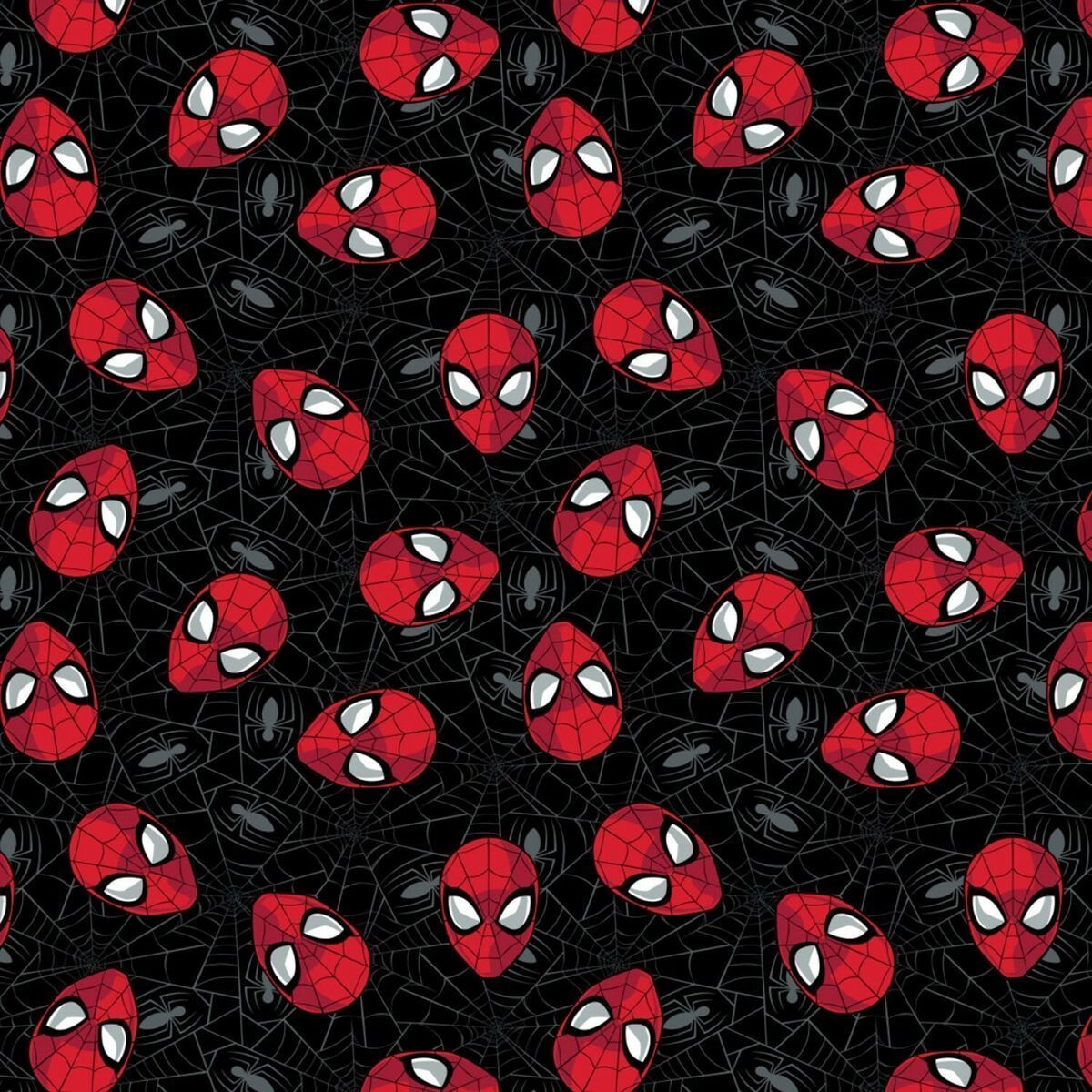 1200x1200 Marvel Spider Man Face Black Web Cotton