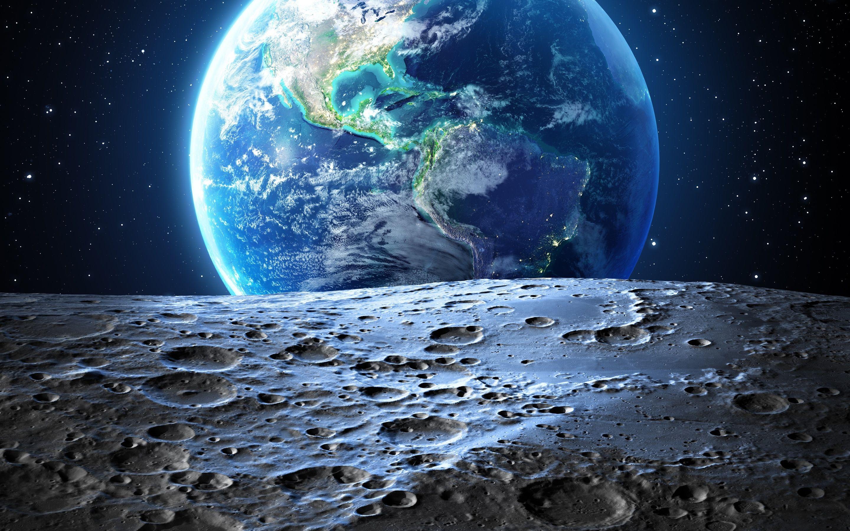 2880x1800 Earth Moon 4k Ri From Moon Hd, HD Wallpaper & background