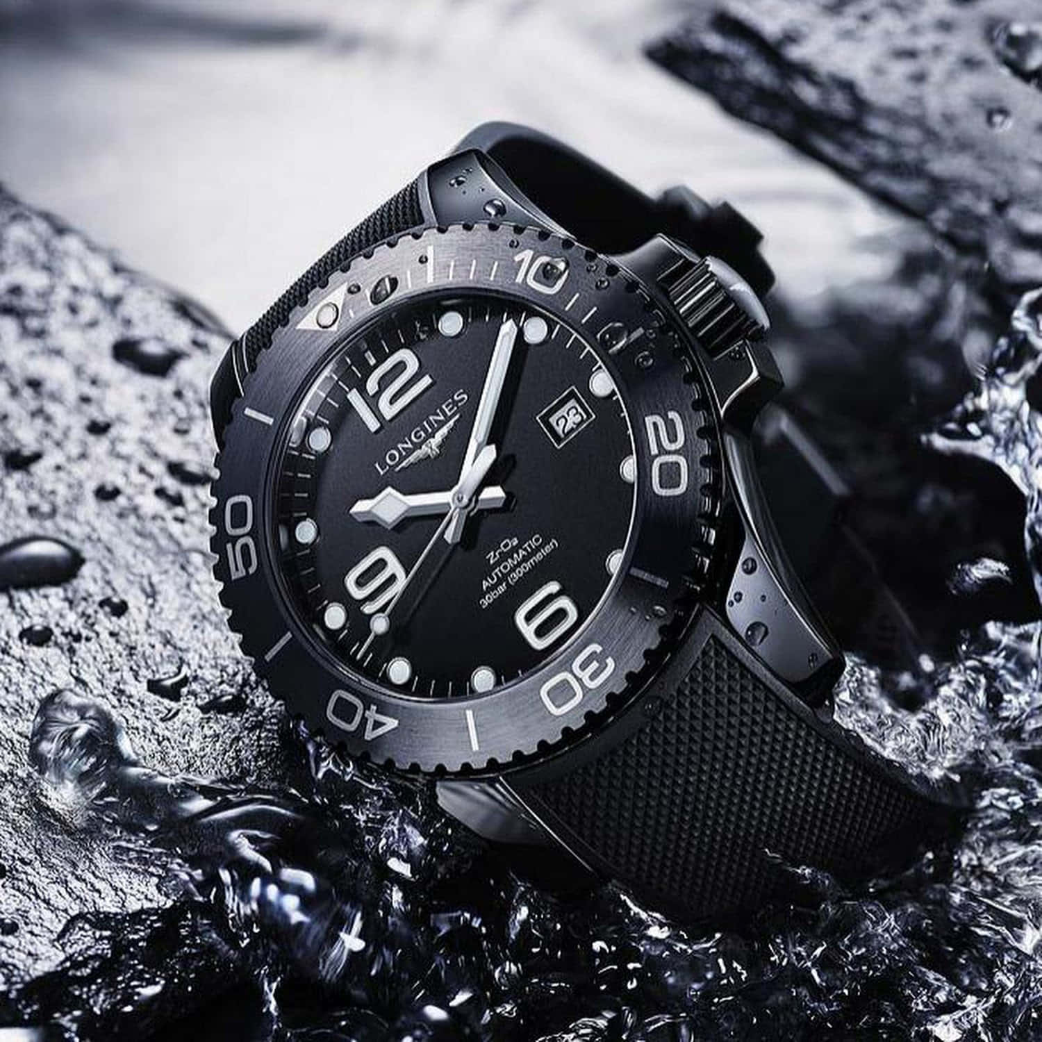 1500x1500 Download Longines HydroConquest Black