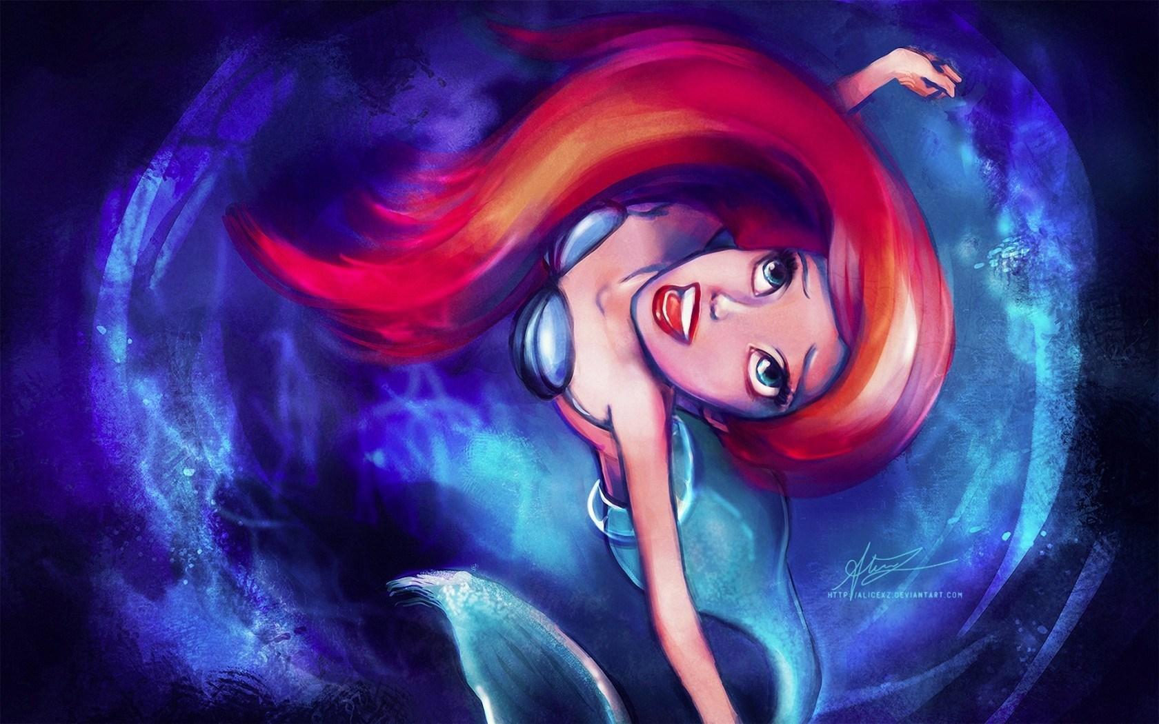1680x1050 Ariel The Little Mermaid Cartoon Artwork HD desktop