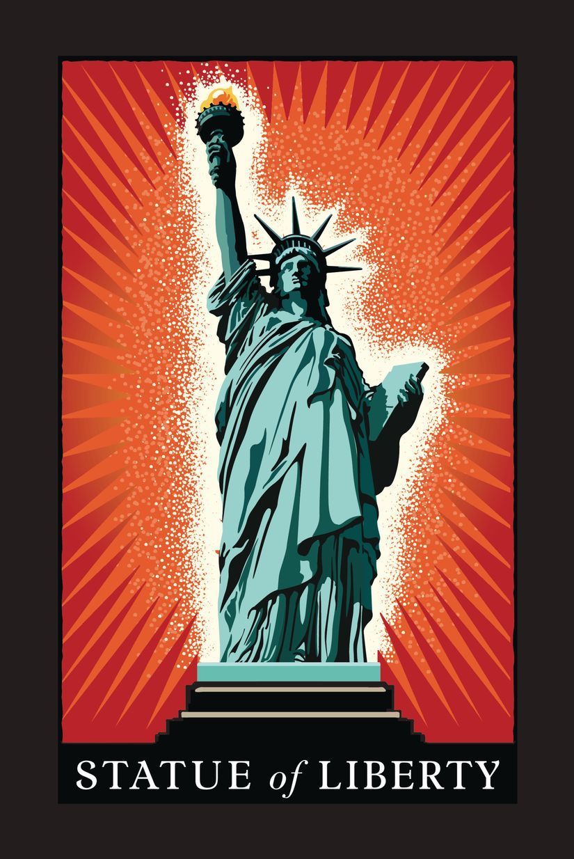 825x1234 Statue Of Liberty Wall Mural