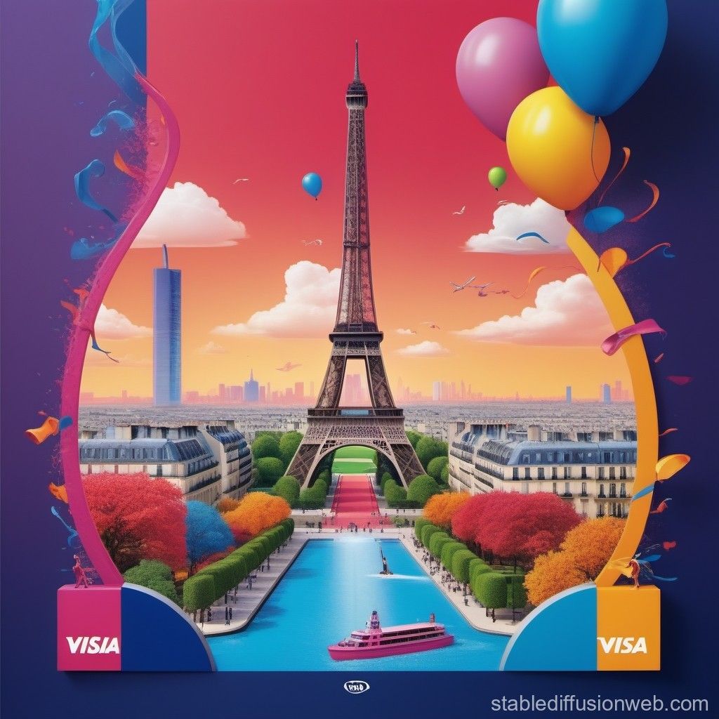 1024x1024 Visa Credit Card: Paris 2024 Olympic
