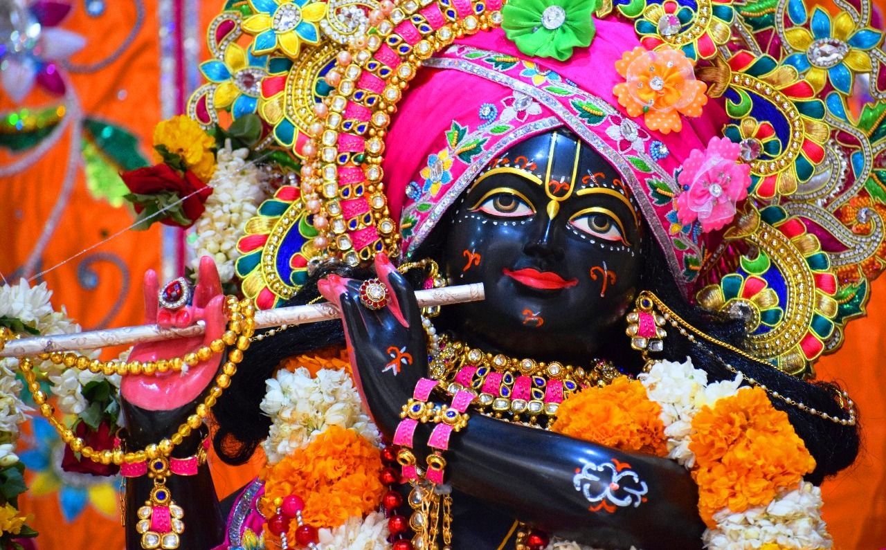 1280x795 HD Wallpaper of lord Krishna From