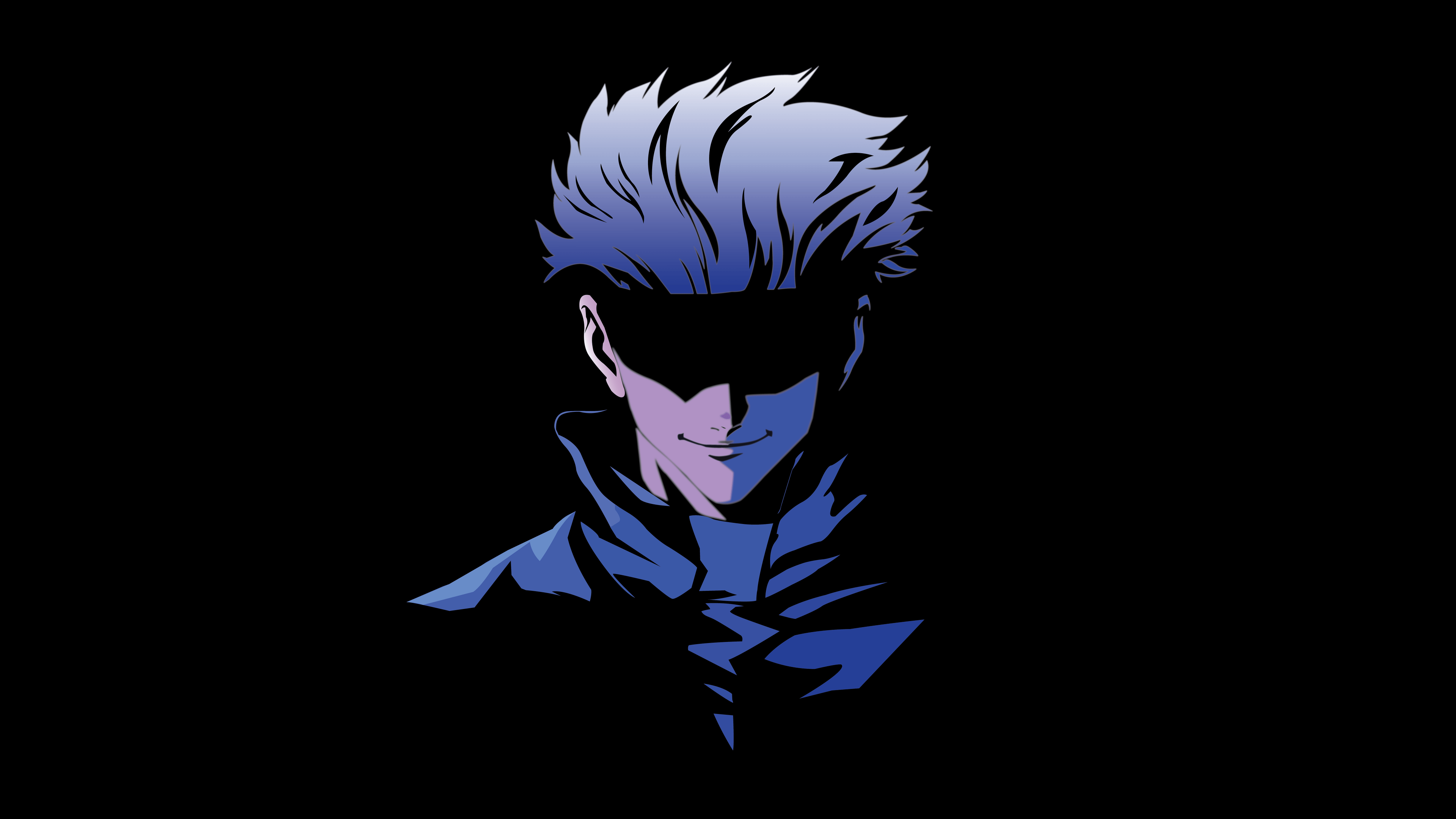 3840x2160 Satoru Gojo Wallpaper 4K, Black