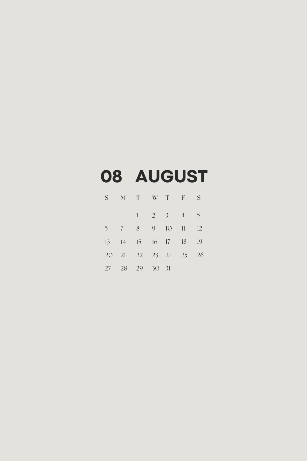 1000x1500 August Calendar August Calendar