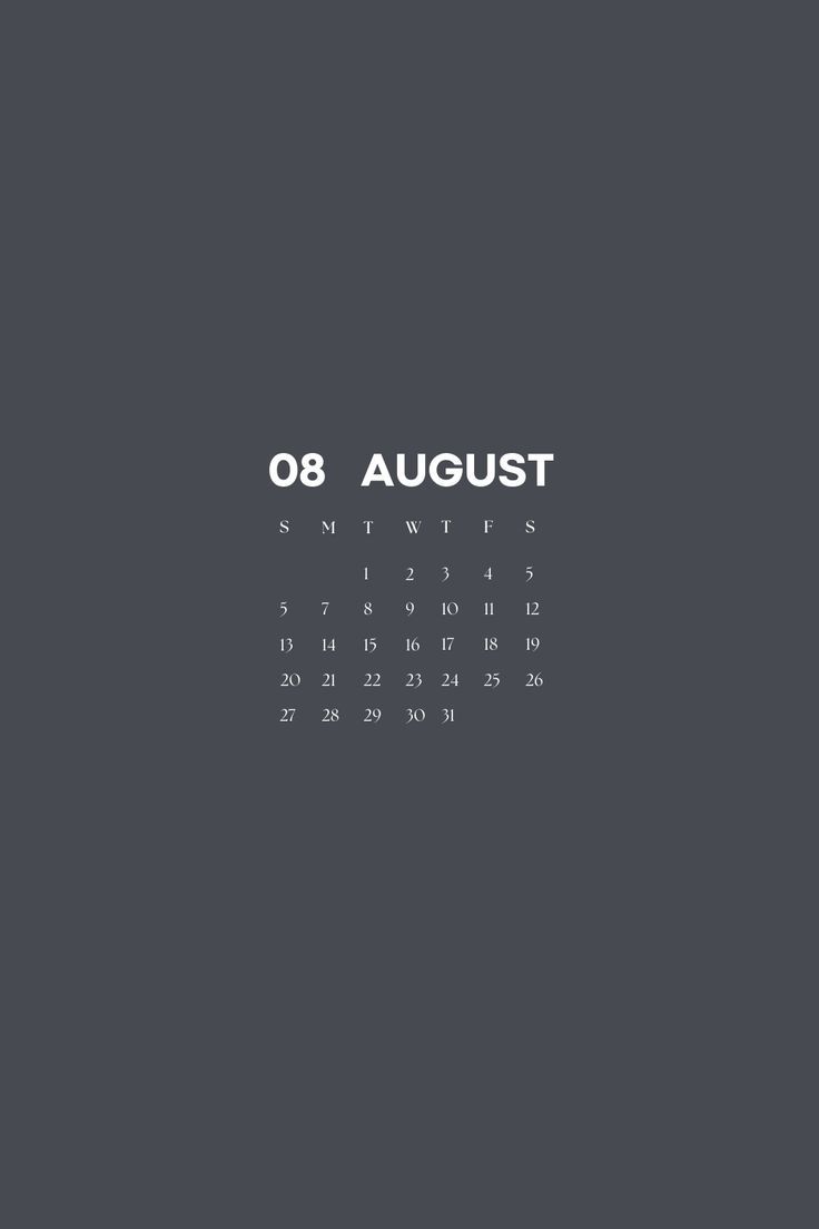 736x1104 August Calendar August Calendar