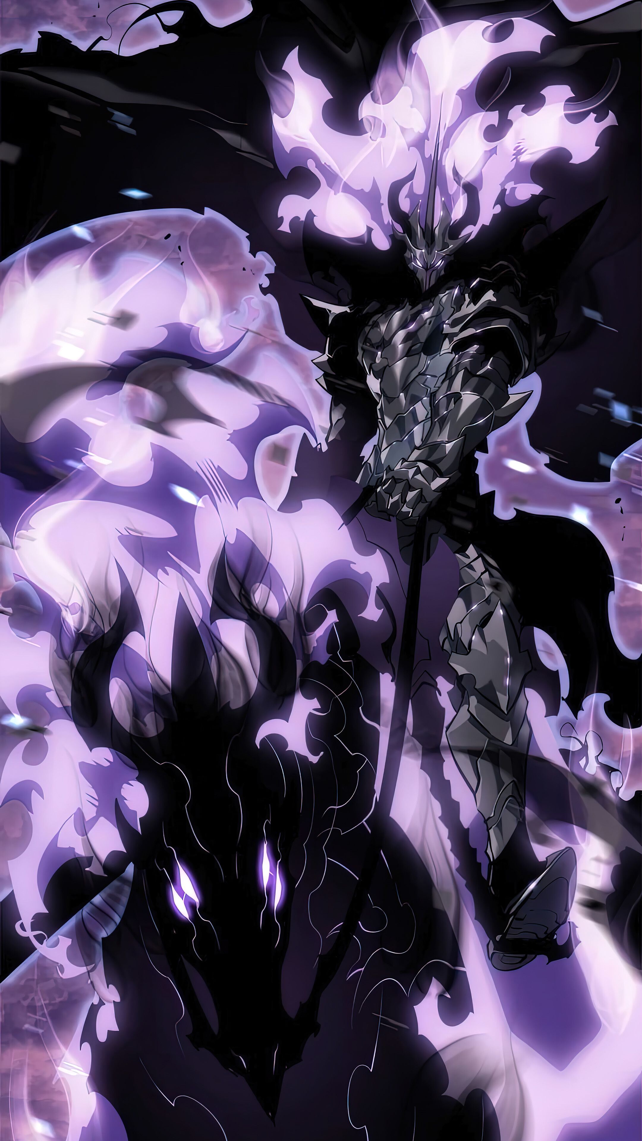 2160x3840 Shadow Monarch Solo Leveling Ashborn Wallpaper iPhone Phone 4K e
