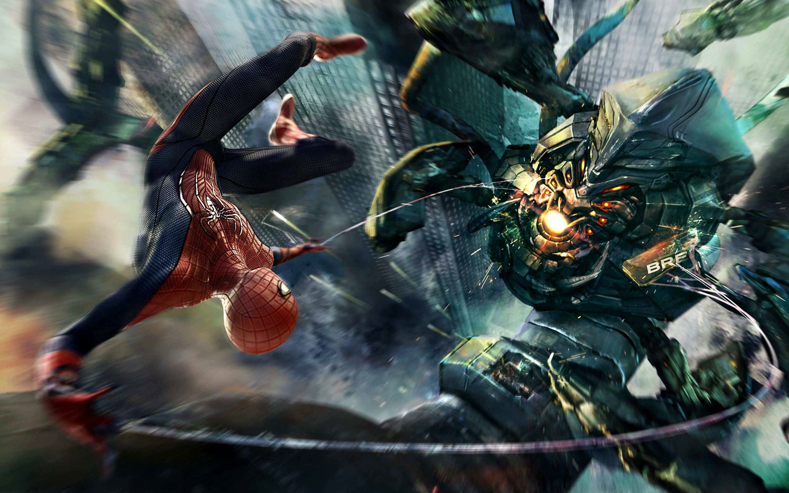 2560x1600 Spider Man Fighting Wallpaper