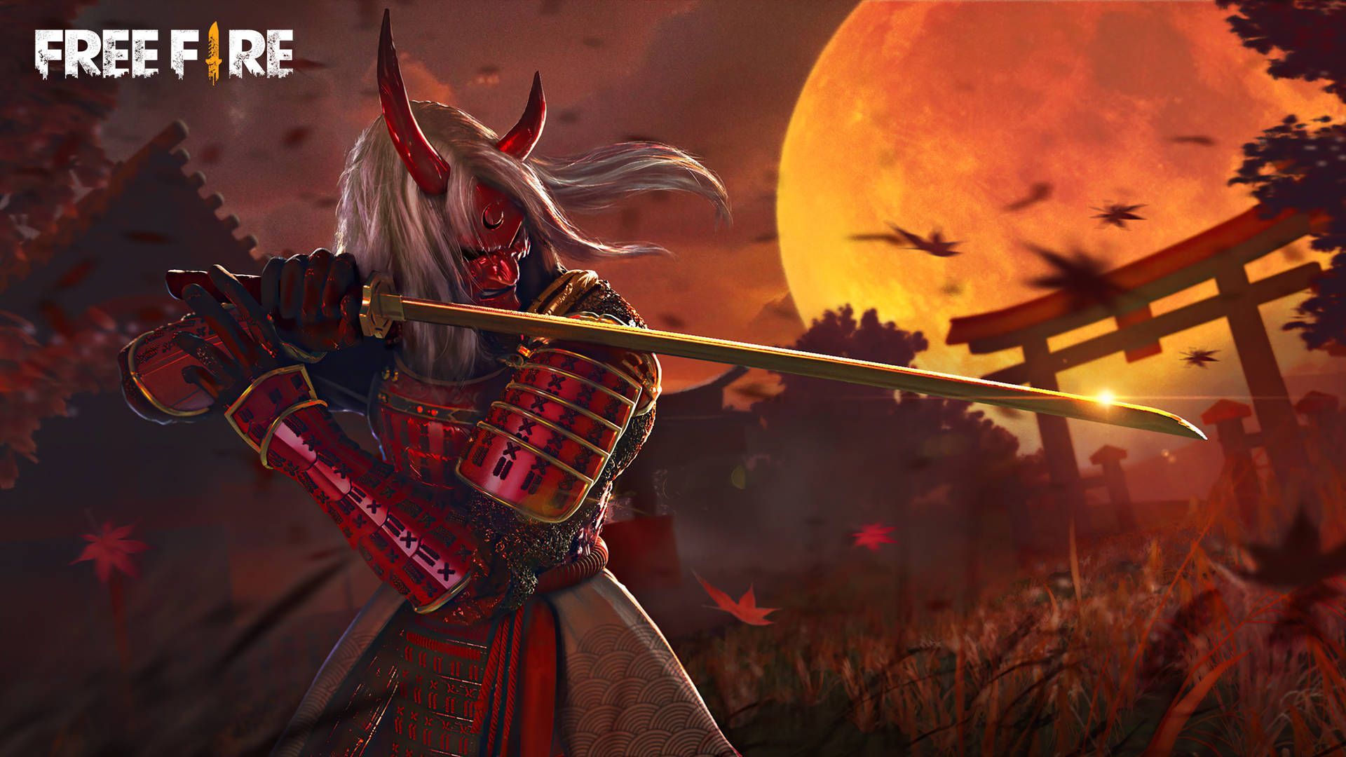 1920x1080 Red Samurai Wallpaper