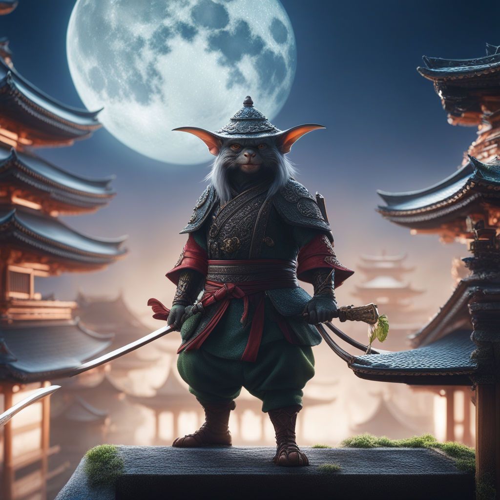 1024x1024 A samurai in a green suit on
