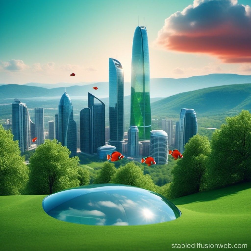 1024x1024 Futuristic Skyscraper Wallpaper