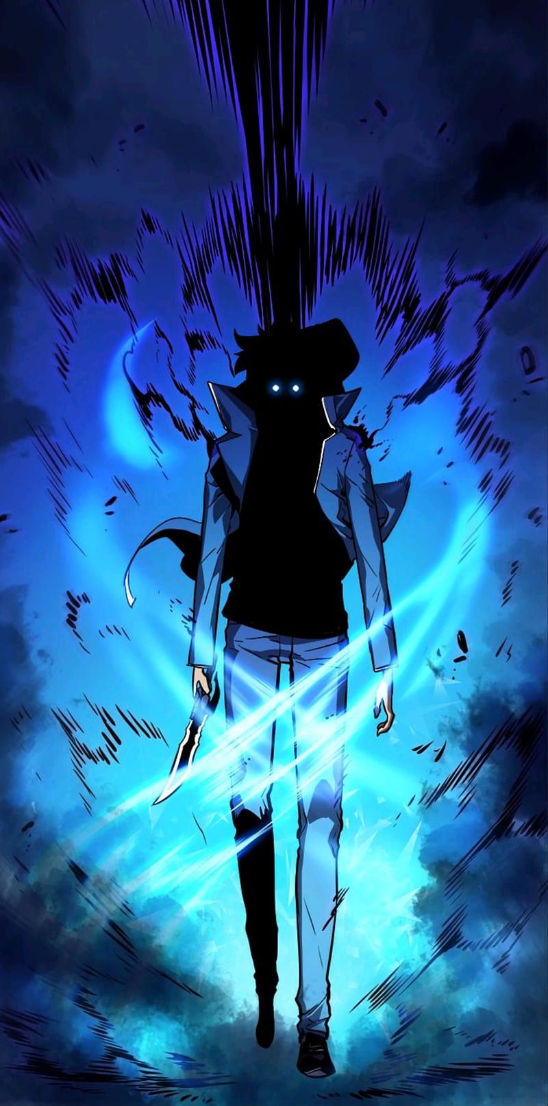 800x1613 HD levels blue wallpaper