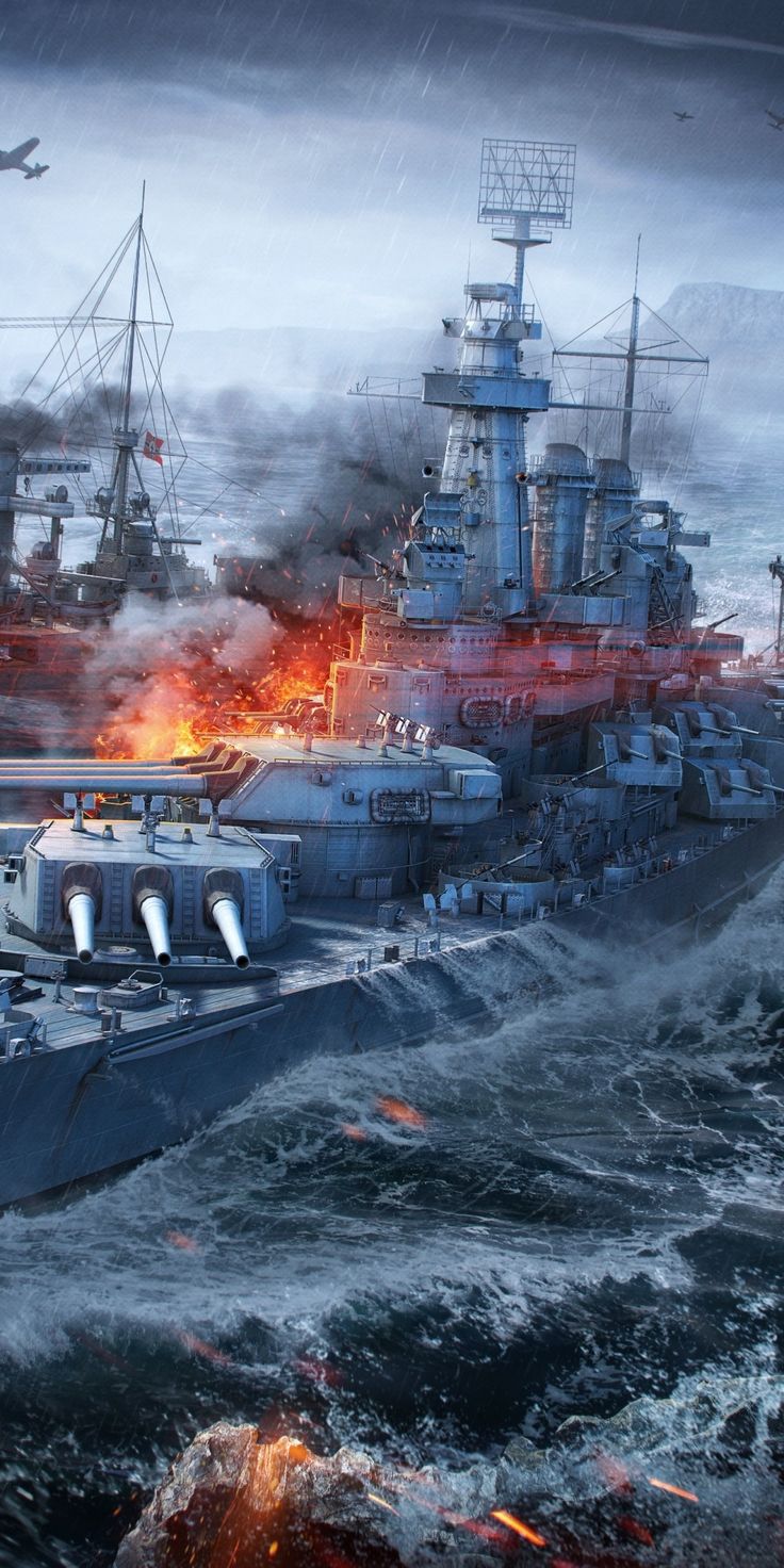 736x1472 Video game, warships, ships, World
