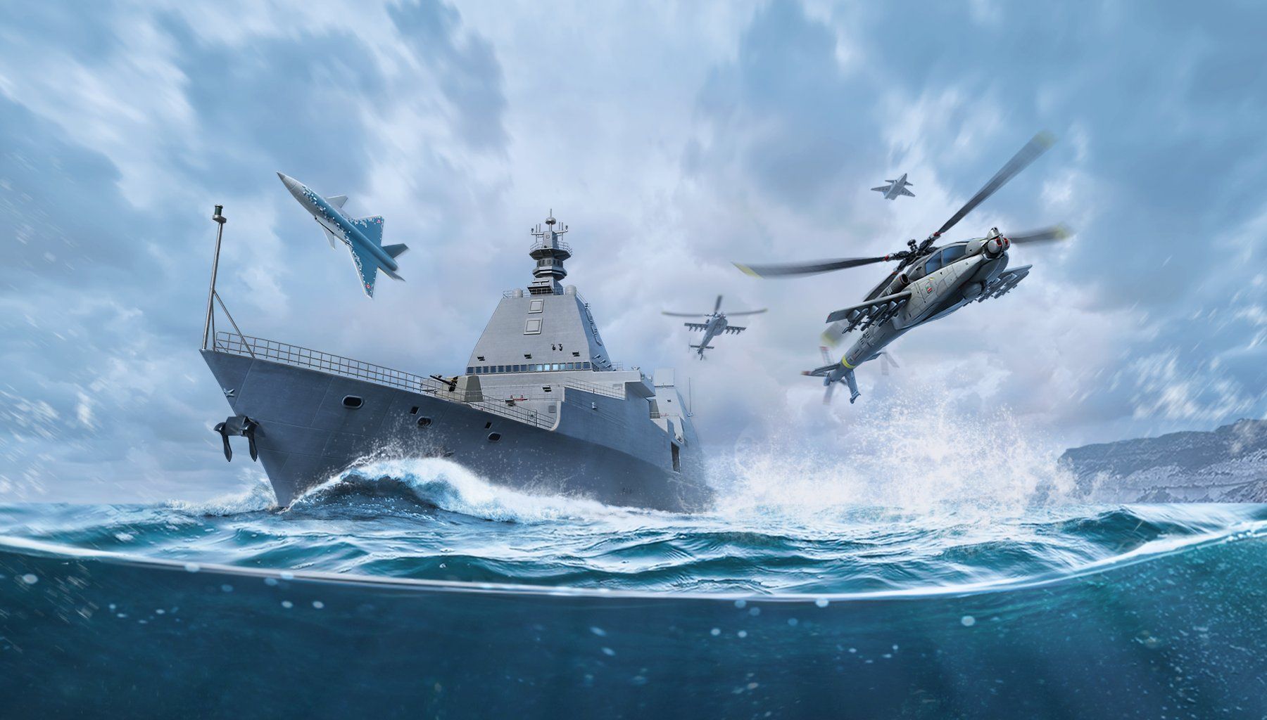 1800x1024 MODERN WARSHIPS: Naval Battles on X