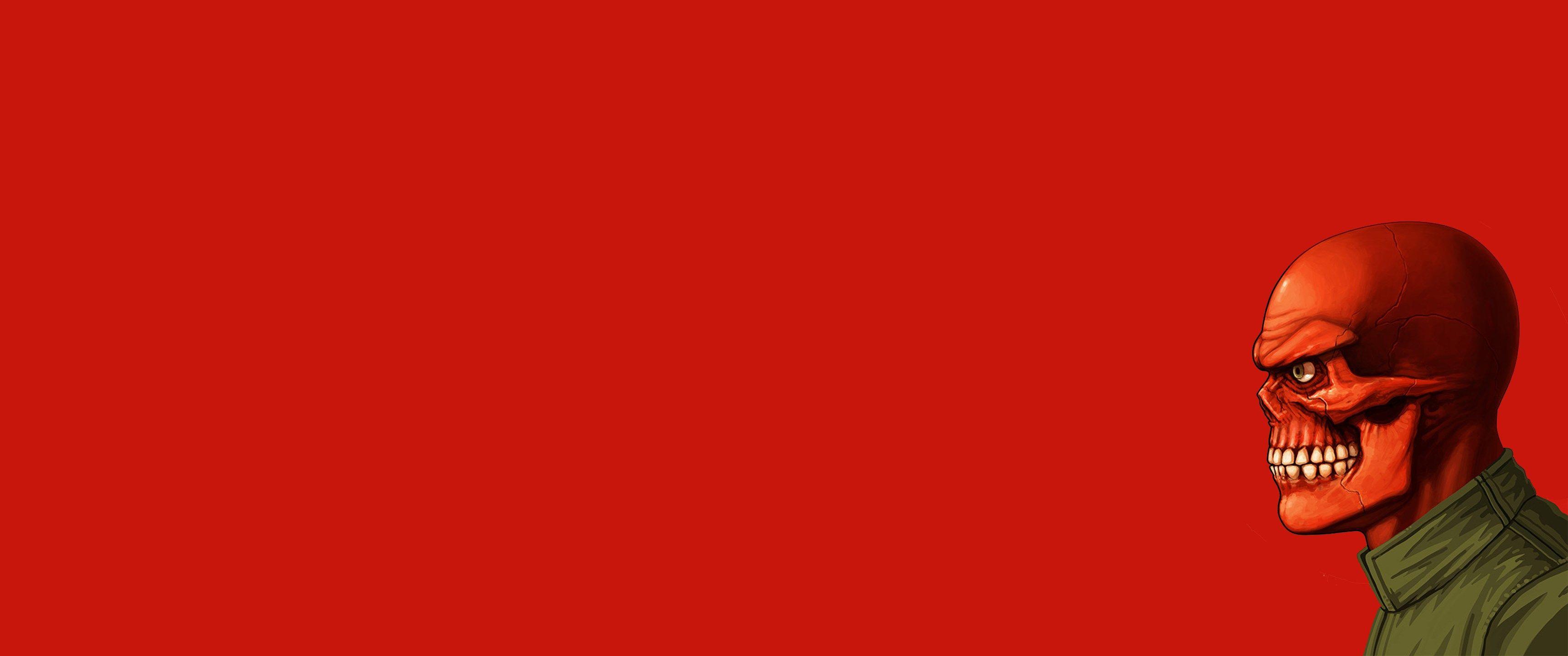 3440x1440 red skull : Wallpaper Collection. Comics. Tokkoro