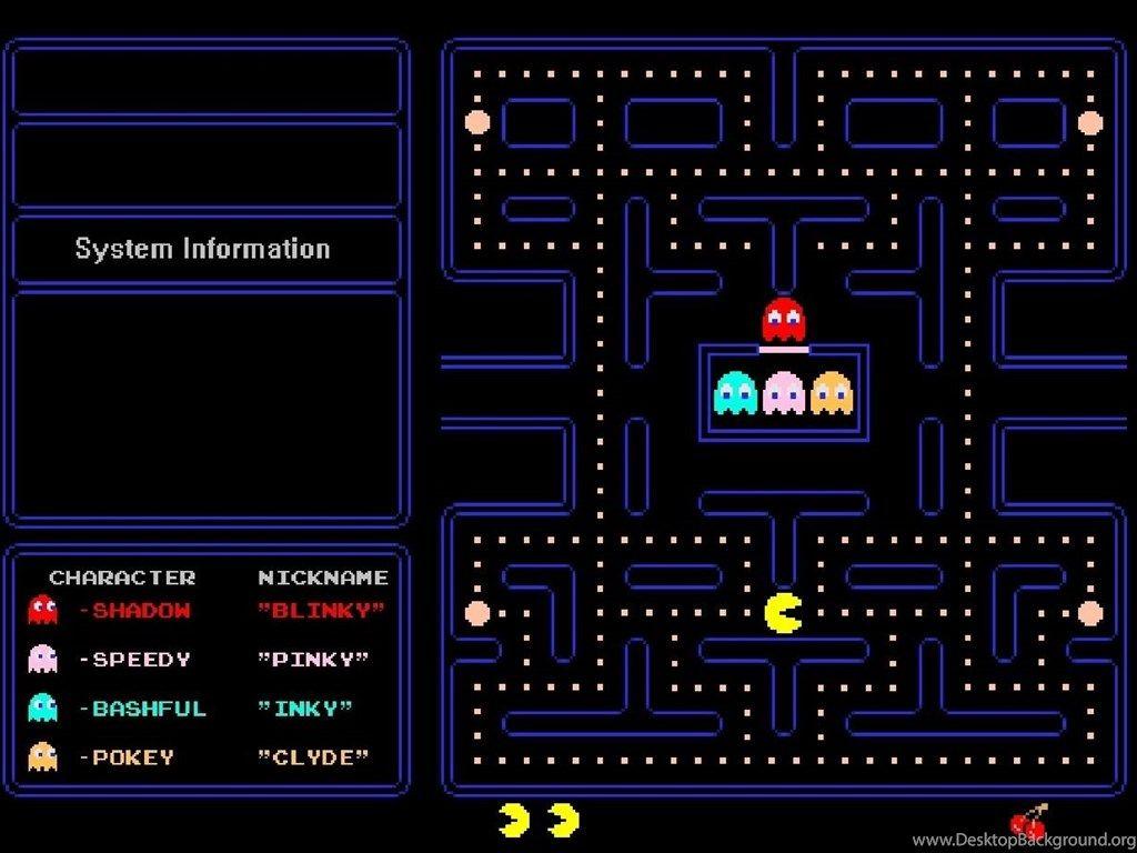 1024x768 Pac Man HD Wallpaper Desktop Background