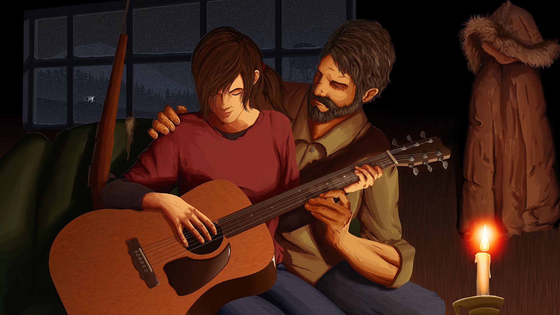 1920x1080 Men Guitar Fanart Ellie, Joel 2 1920x1080