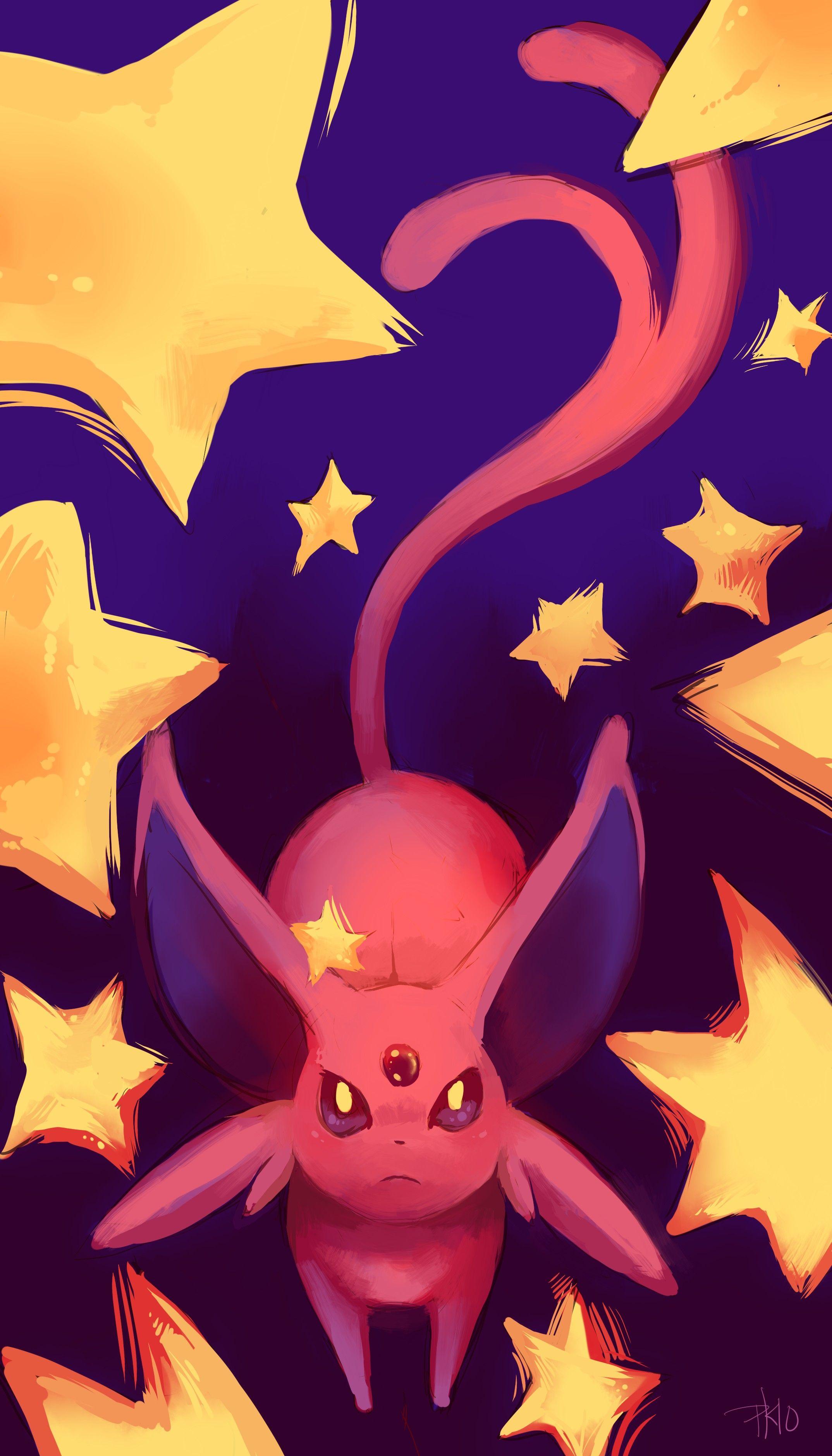 2148x3760 Anime, Purplekecleon, Pokémon, Espeon, Mobile Wallpaper