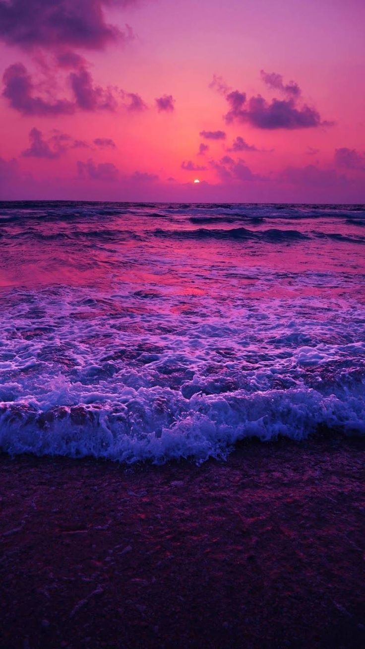 736x1308 Aesthetic Beach Sunset Wallpaper