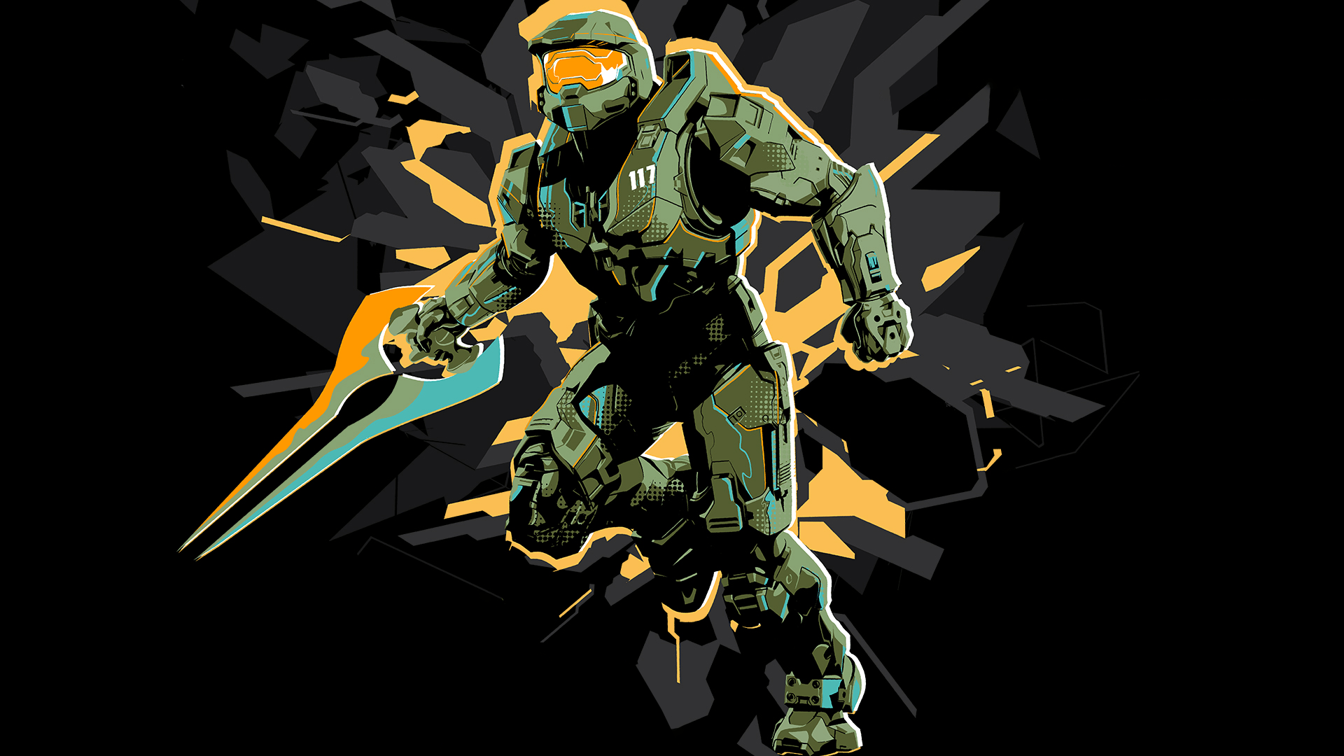 1920x1080 Halo Infinite Clean Rockstar Wallpaper